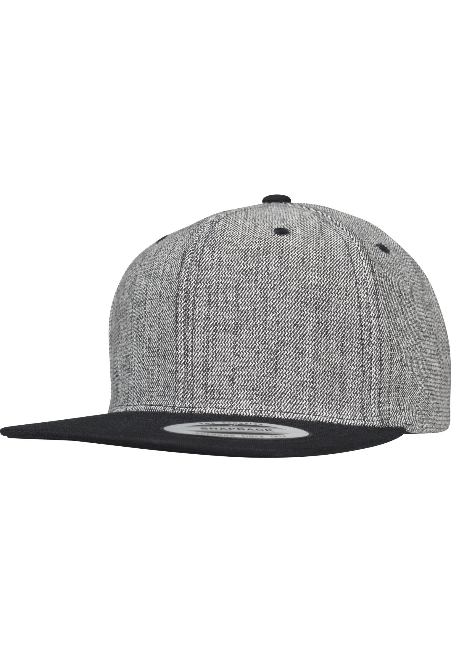 melange/black 6089MS Solid Melange Flex black Flexfit Snapback Snapback Melange Cap