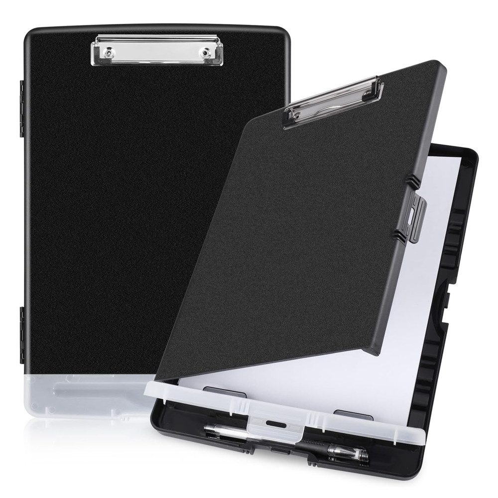 NUODWELL Bewerbungsmappe Klemmbrett mit Aufbewahrung, robuste Clipboards mit Stifthalter