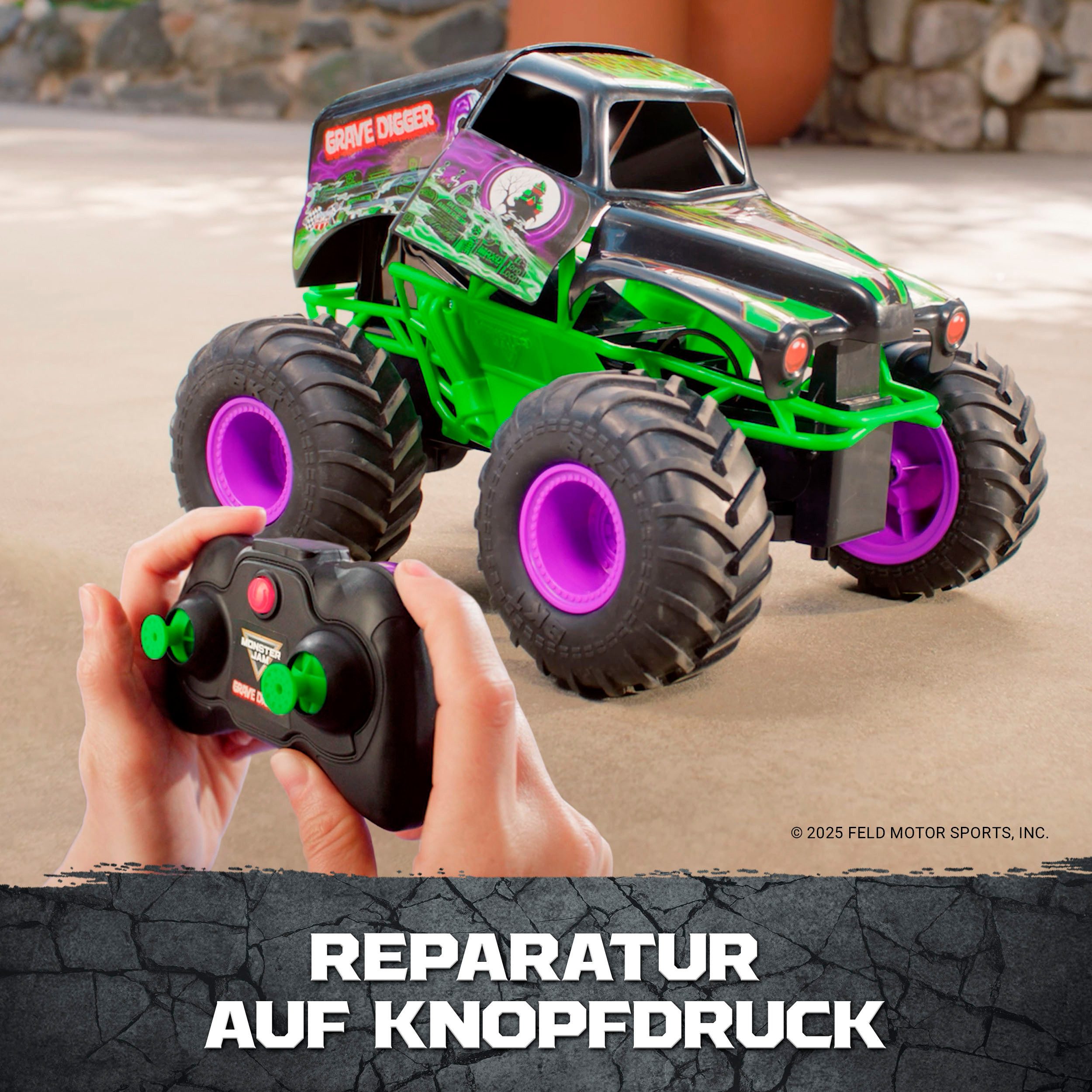 Spin Master RC-Monstertruck Monster Jam - Smash 'n Bash Grave Digger