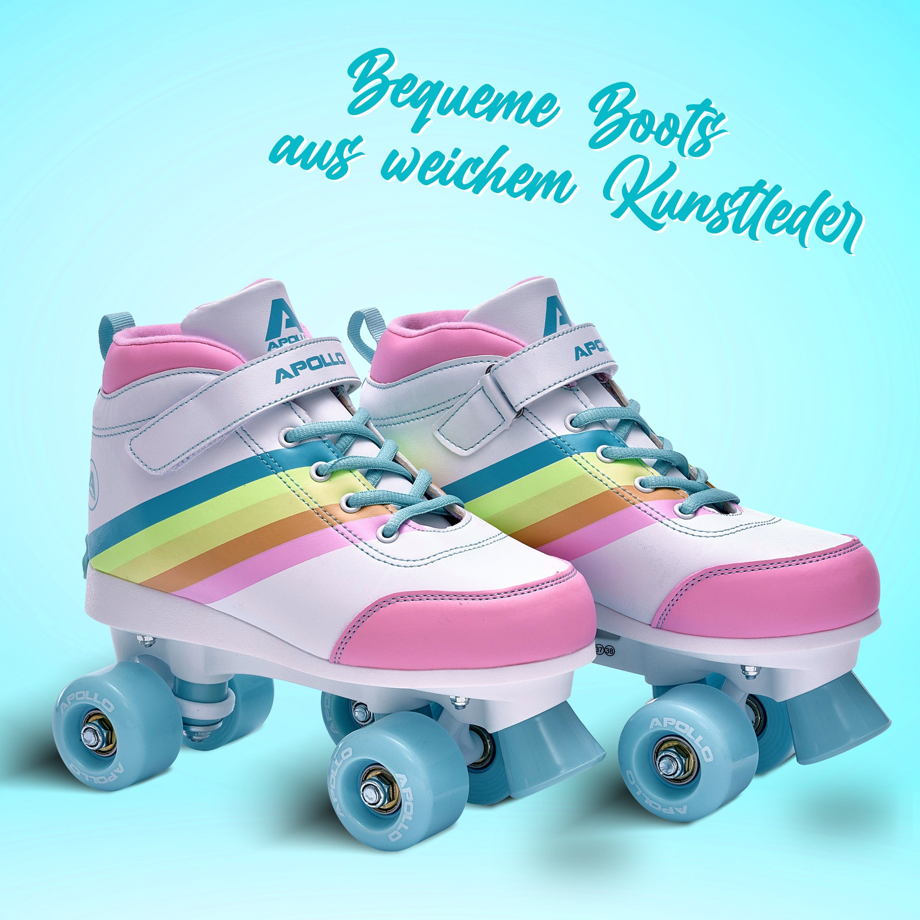 Apollo Rollschuhe Verstellbare Soft Boot Rollschuhe Kinder und Jugendliche, größenverstellbare Roller Skates für Mädchen und Jungen - Größen 31-42