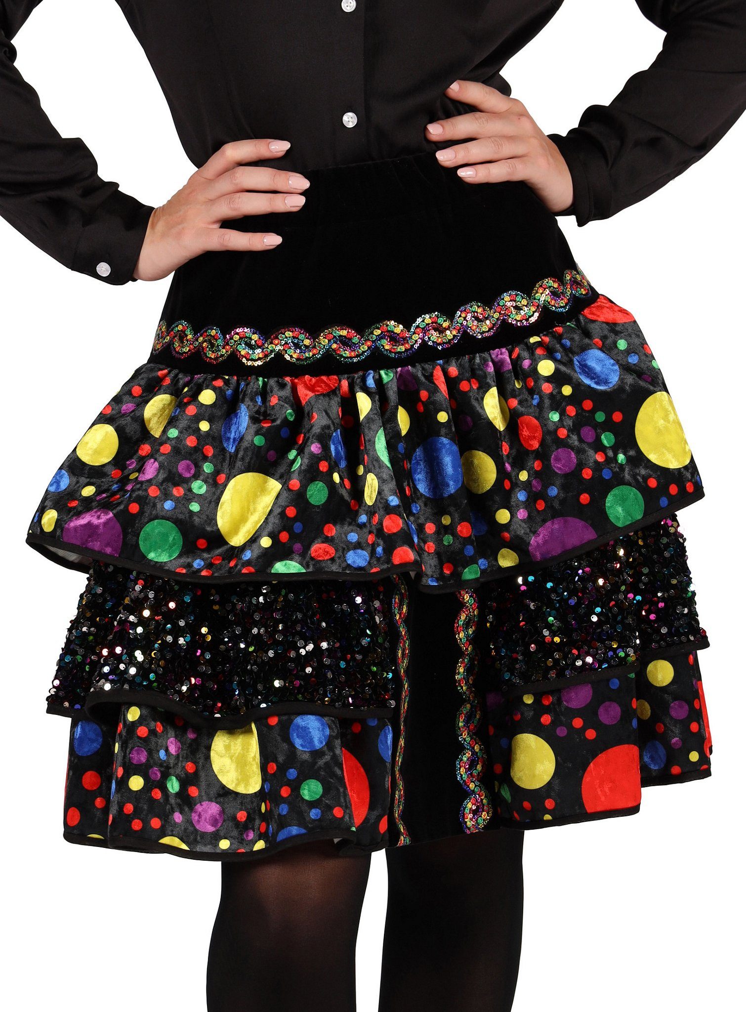 thetru Kostüm Konfetti Karnevalsrock - Faschingskostüm Damen, Kunterbunt ge günstig online kaufen