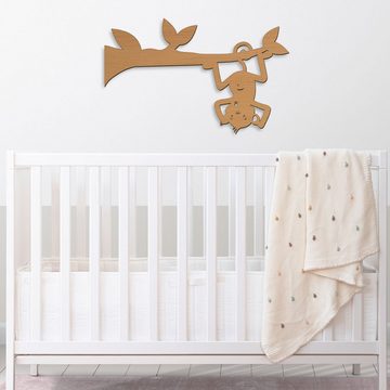 Namofactur LED Nachtlicht Affe am Ast Nachtlicht Kinder Wandlampe Kinderzimmer I MDF Holz, LED fest integriert, Warmweiß