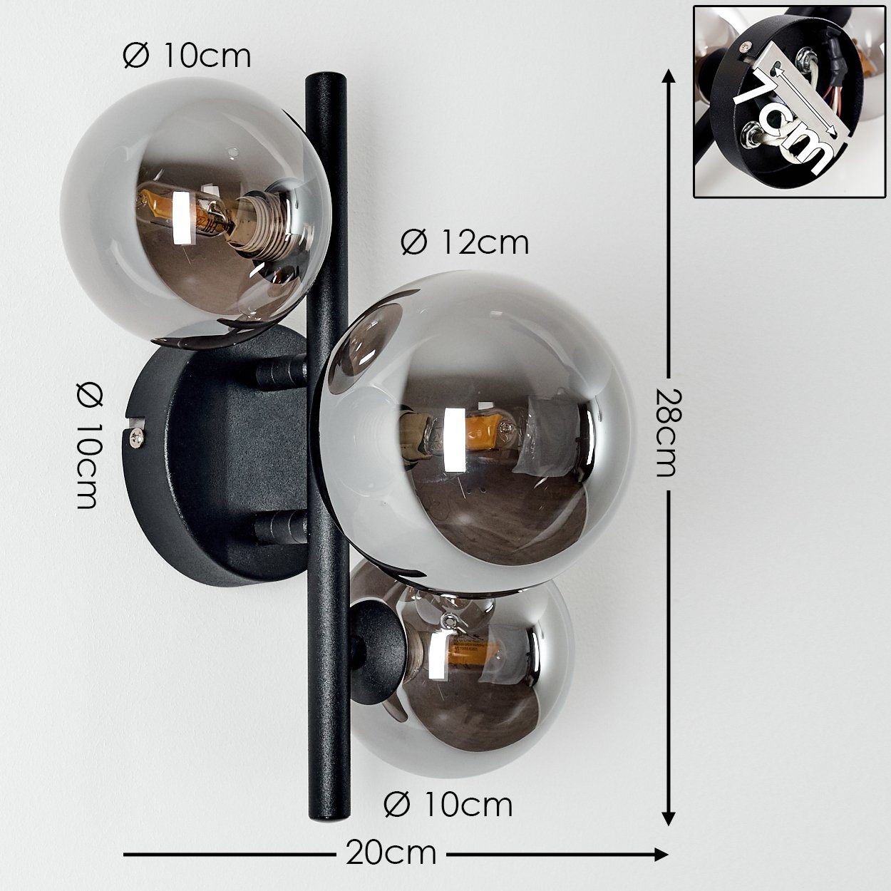 hofstein Wandleuchte LED Decken Lampen 3-flammig günstig online kaufen