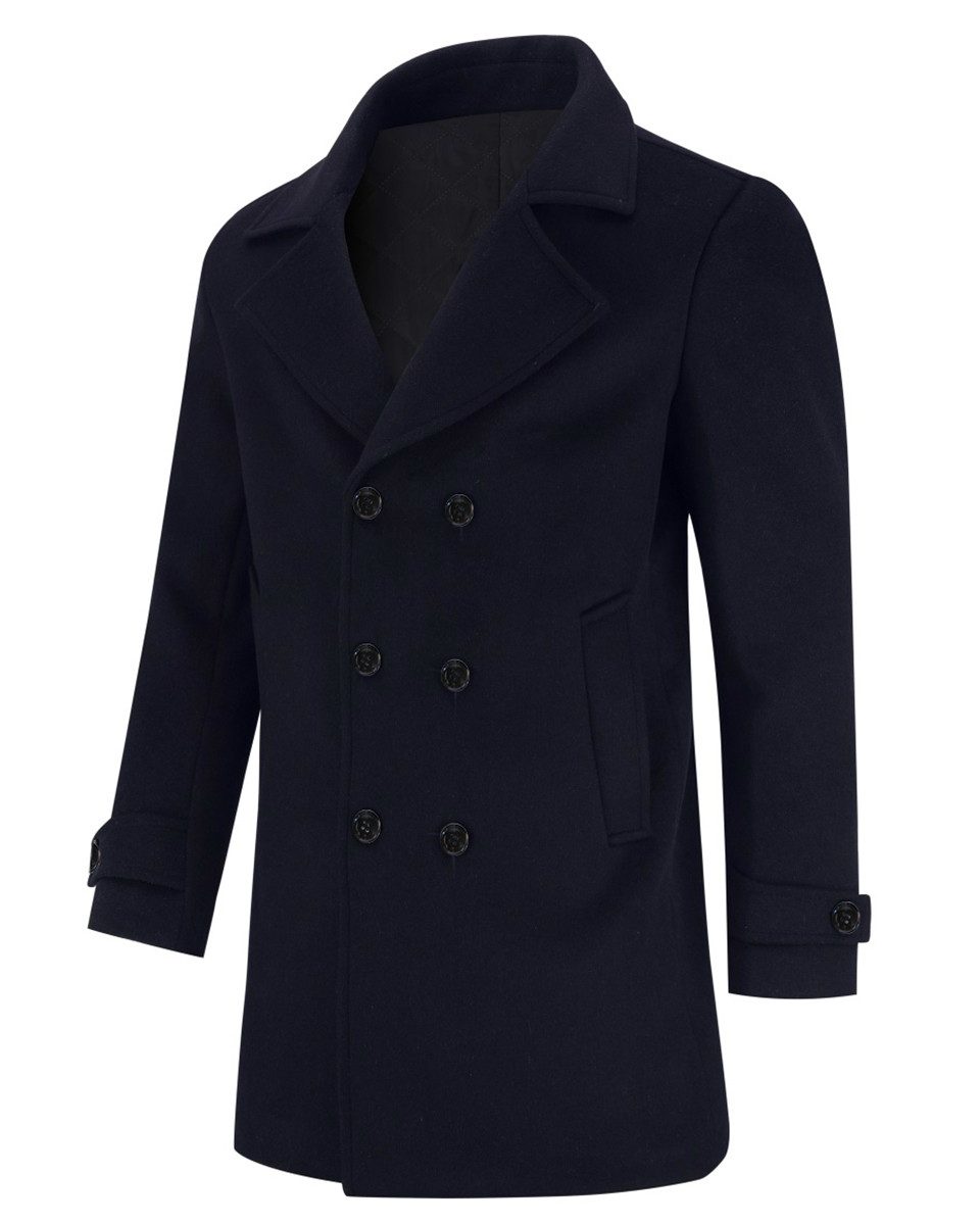 Allthemen Wollmantel Herren Zweireihige Winterjacke Wintermantel Mittellang günstig online kaufen