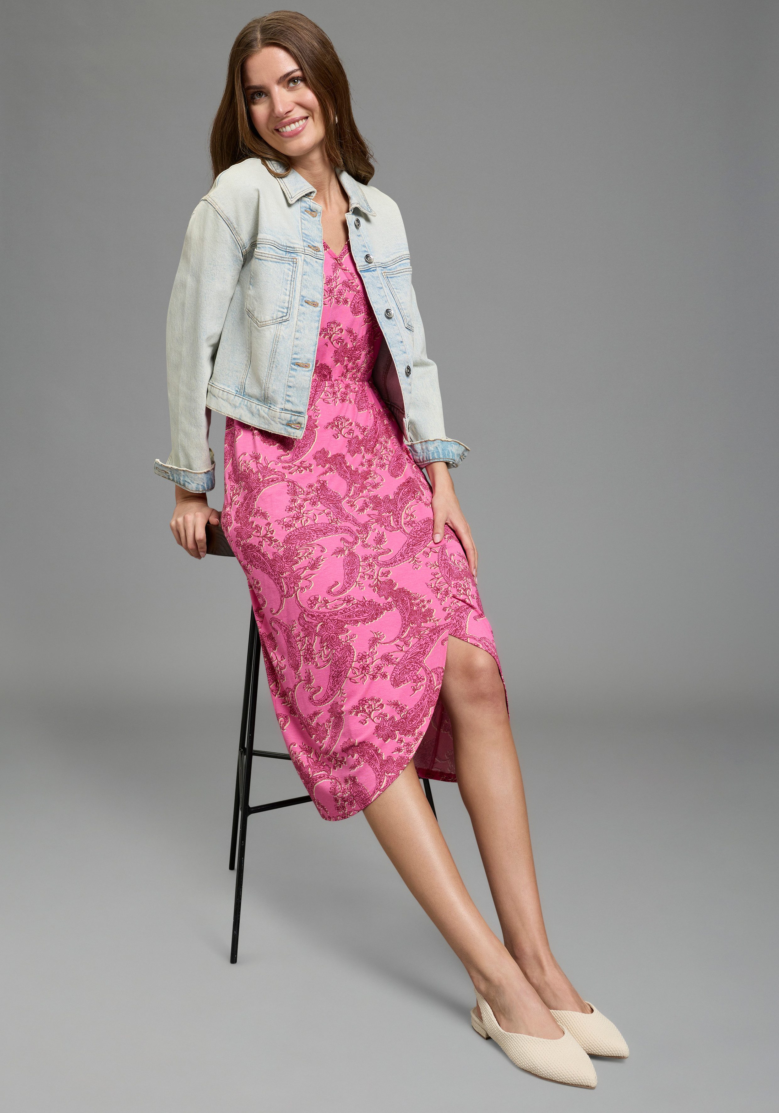 Laura Scott Sommerkleid mit Paisley-Optik, aus Viskose und Elasthan – Bild 5 von 5