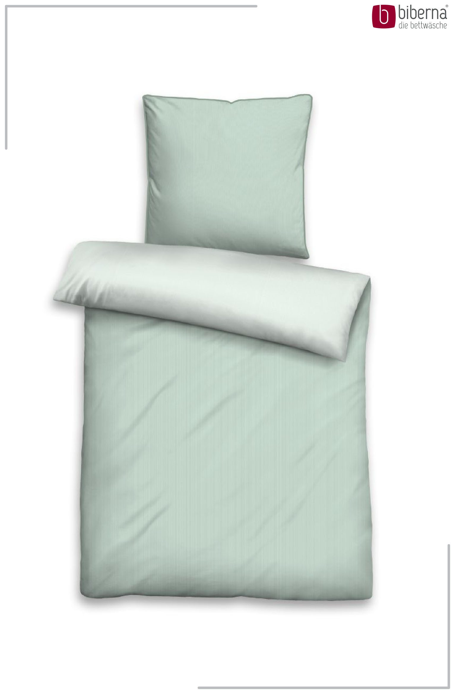 Biberna Wendebettwäsche 0615211 Premium Satin aus 100% Baumwolle mit Reißverschluß, Mako-Satin, 2 teilig, seidig glatt & atmungsaktiv, Reißverschluss, Feine Str – Bild 3 von 5
