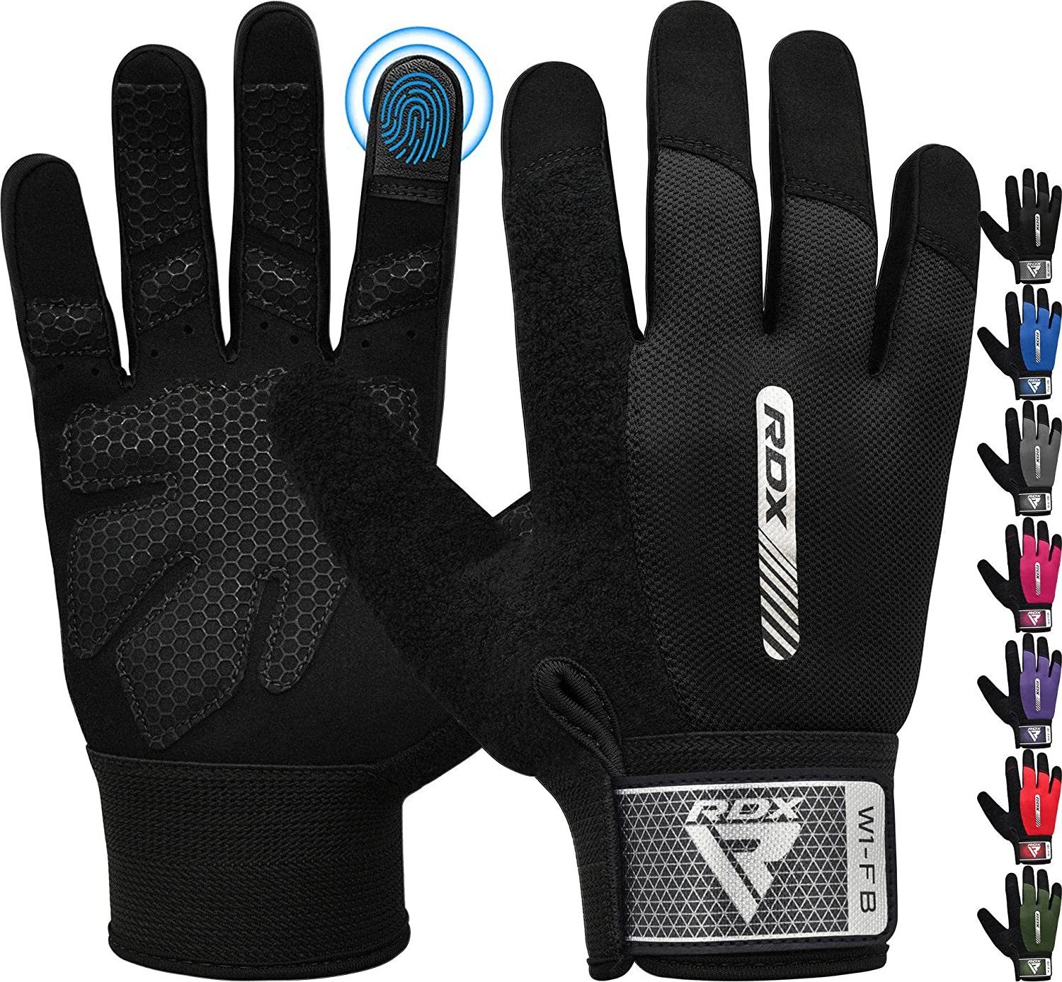 RDX Trainingshandschuhe RDX Full Fitness Gewichtheben Training Frauen Finger BLACK Handschuhe Männer