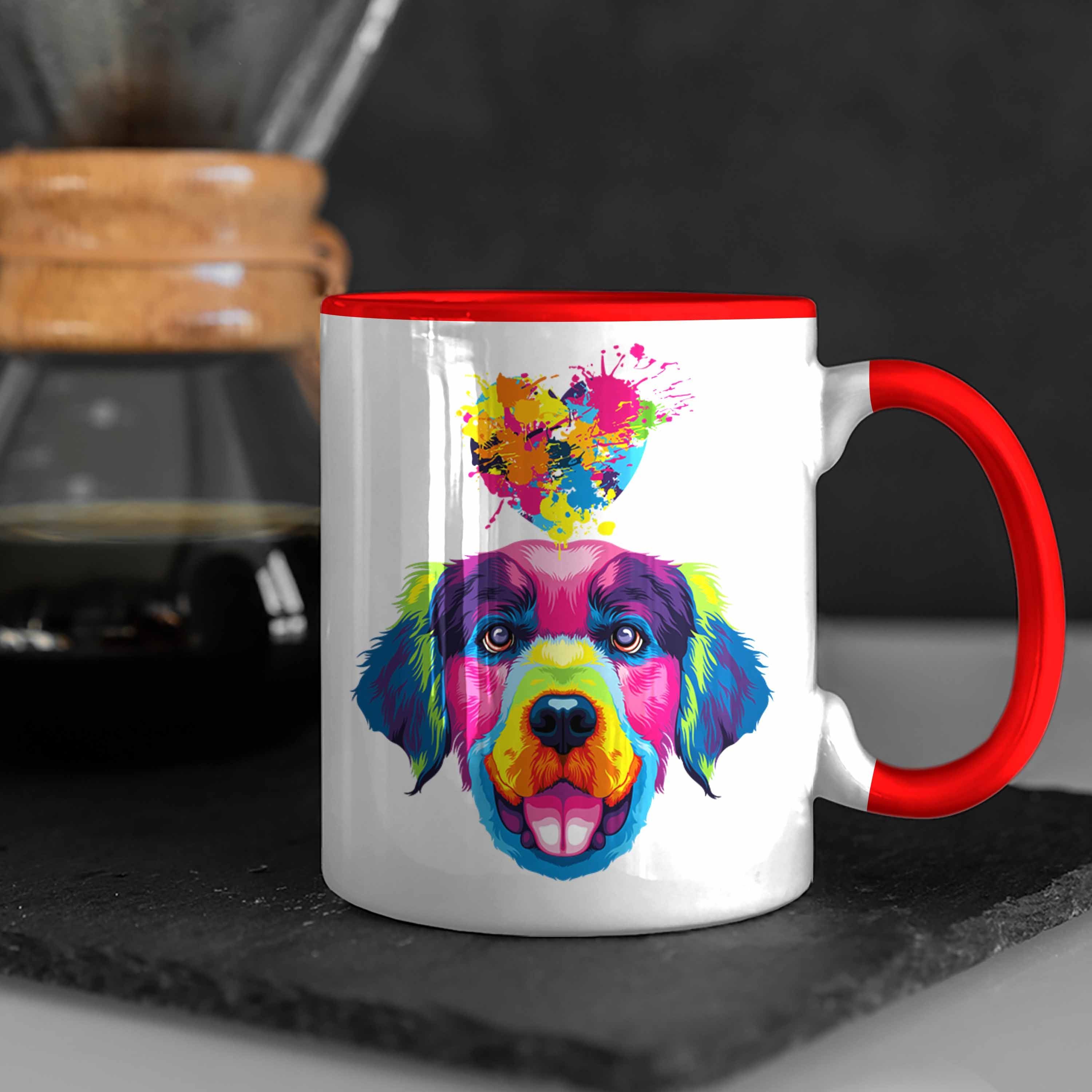 Trendation Tasse Golden Retriever Herz Ge Rot Spruch Lustiger Farbe Geschenk Besitzer Tasse