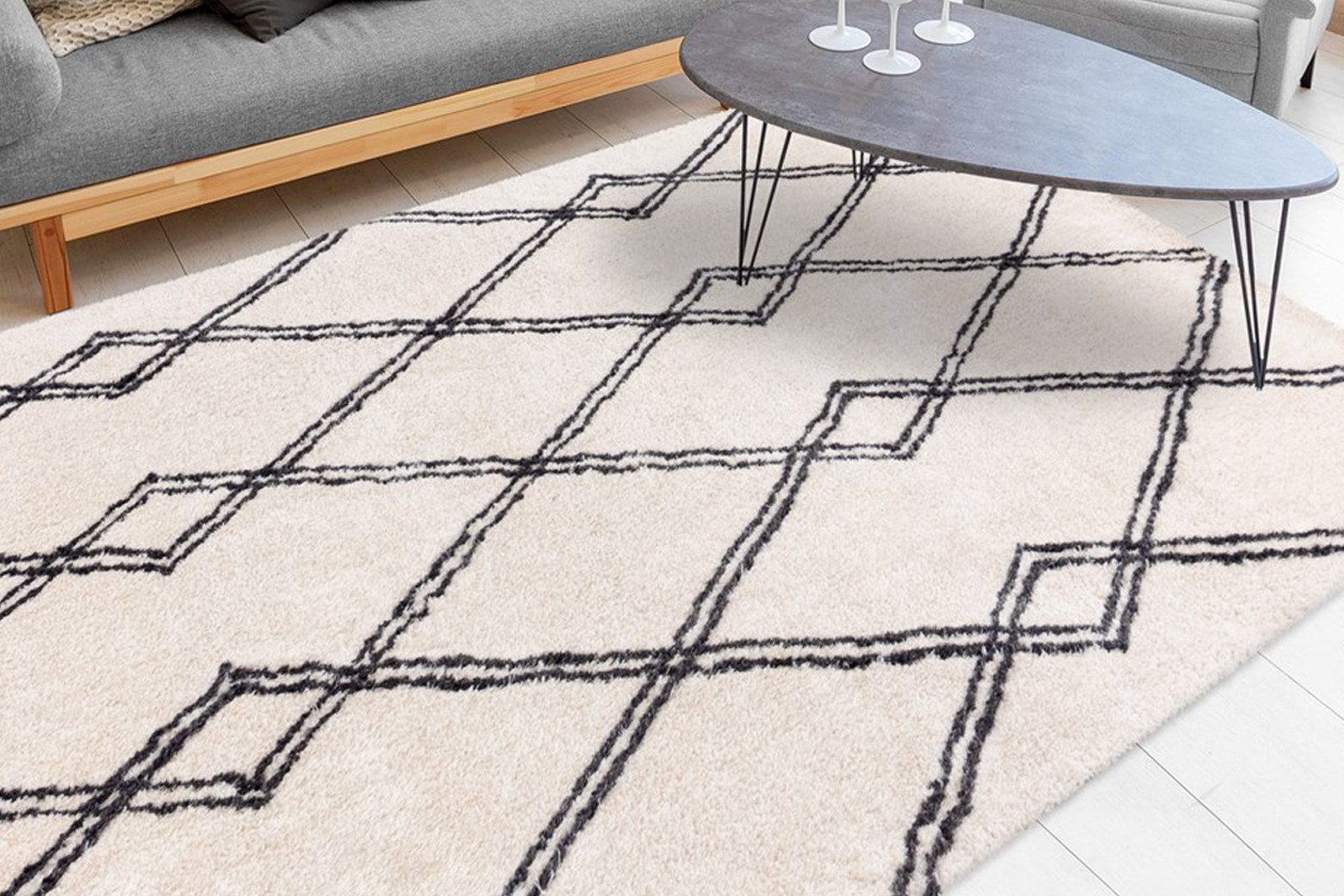 calo-deluxe Hochflor-Teppich Elvar-1000, rechteckig, Höhe: 27 mm, besonders weich durch Microfaser, Wohnzimmer