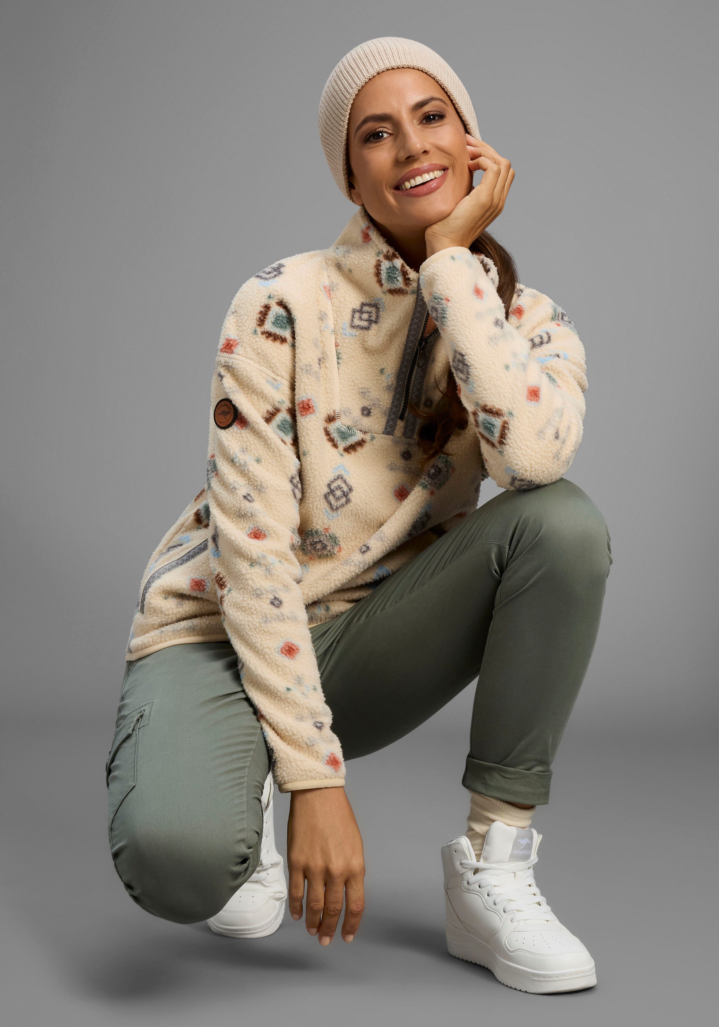 KangaROOS Fleecepullover aus kuscheligem Sherpa Fleece, günstig online kaufen