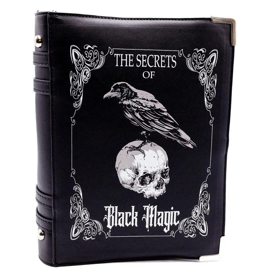 Heartless Handtasche Black Magic Book Bag, Kunstleder Gothic Goth Okkult Schädel