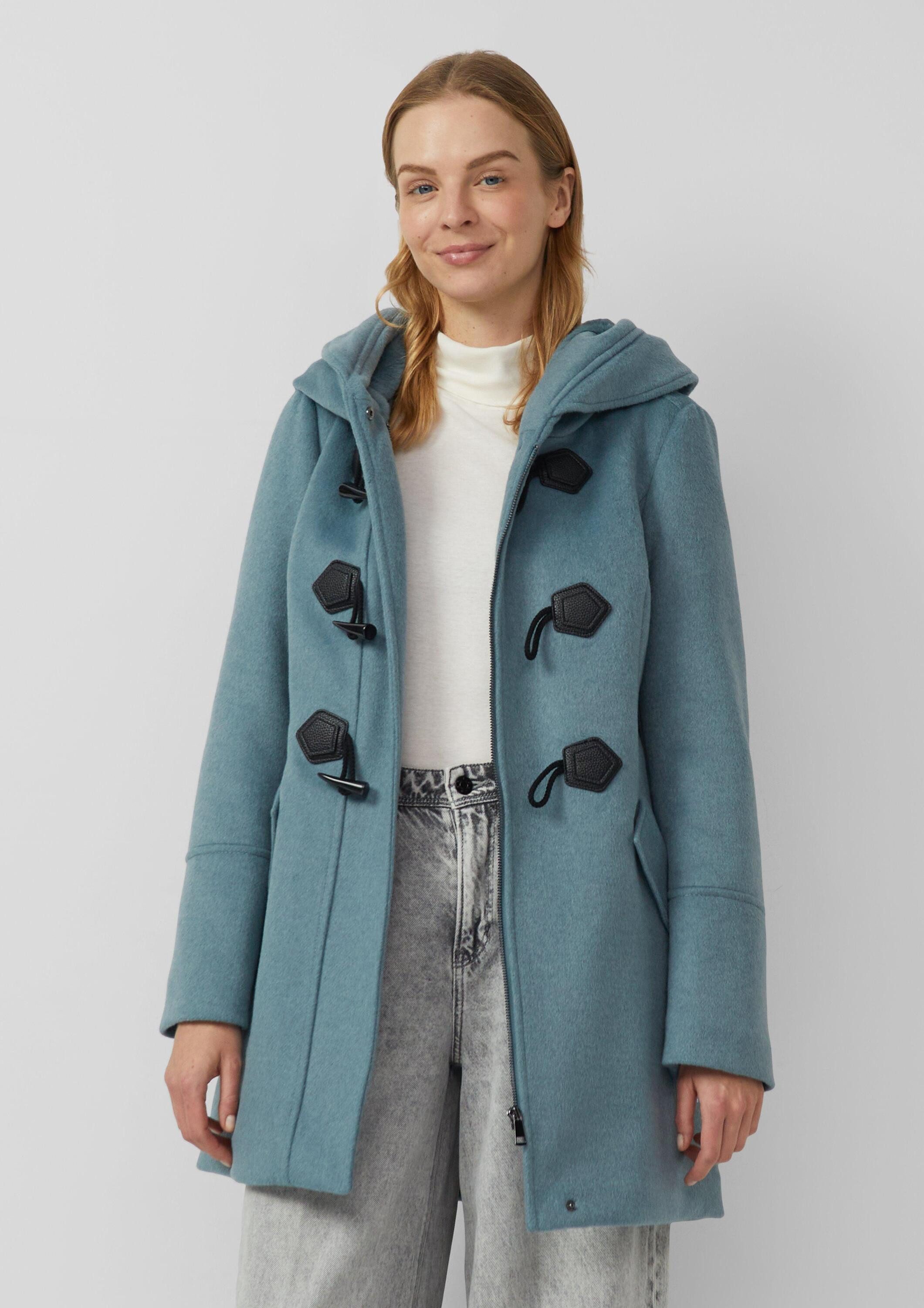 s.Oliver Wintermantel Outdoor-Mantel Taillierter Dufflecoat aus Wollmix günstig online kaufen