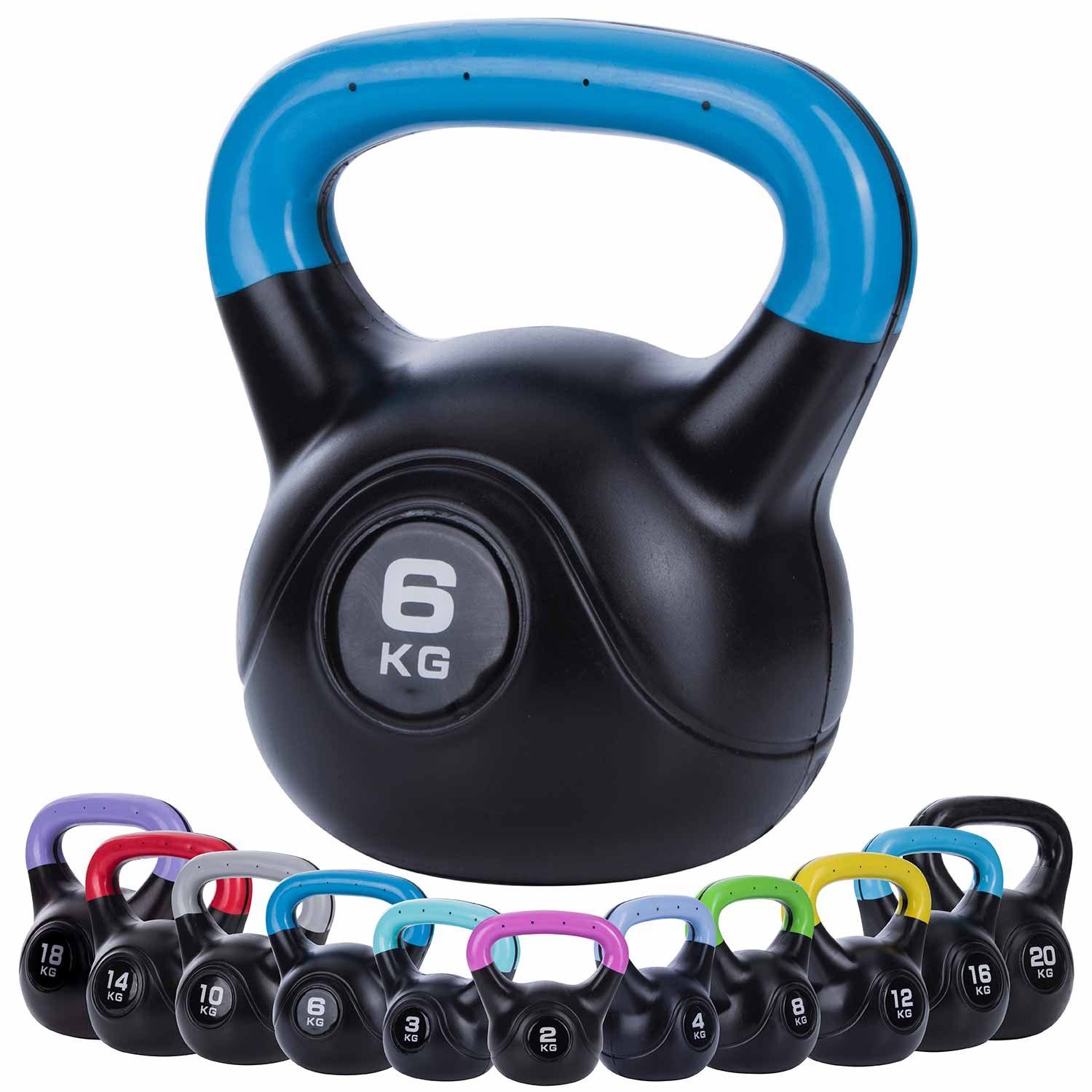 Kettlebell Body & Mind Kettlebell 2–20 kg – Profi Kettlebell mit Kunststoffmantel