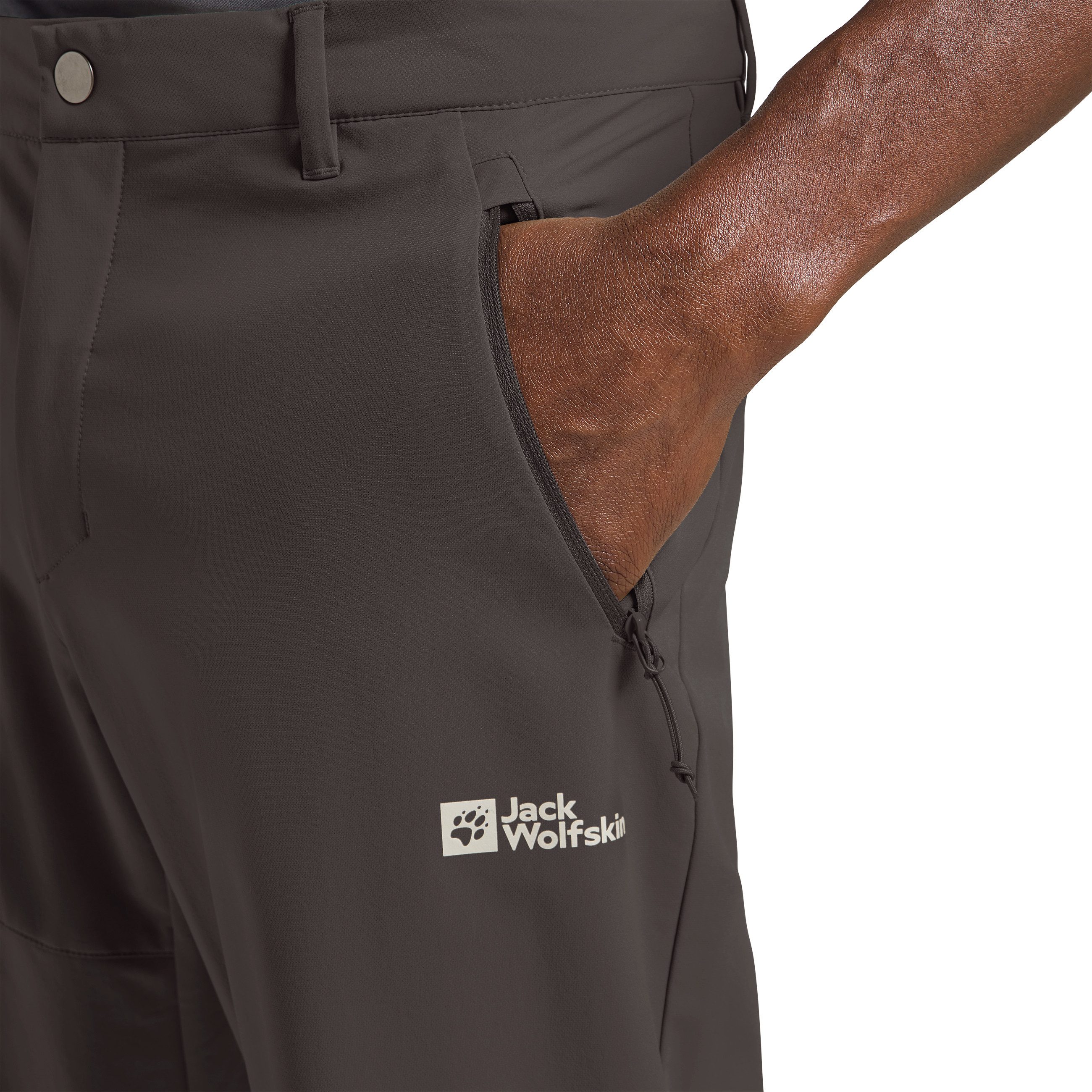 Jack Wolfskin Softshellhose PICO TRAIL PANTS M mit Oberschenkeltasche, windabweisend, atmungsaktiv