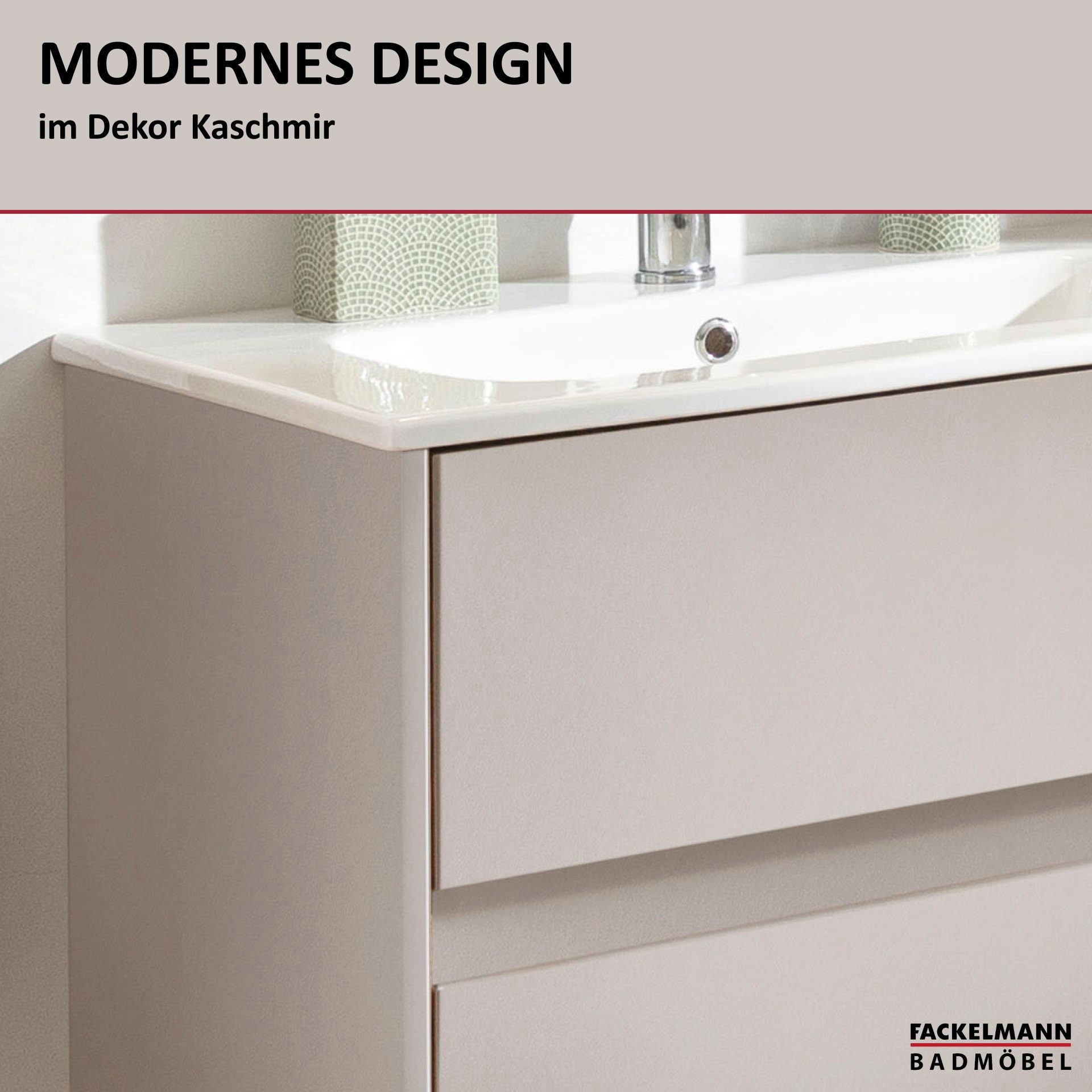FACKELMANN Badmöbel-Set COMPACT LINE Waschbecken mit Unterschrank, Keramik, günstig online kaufen