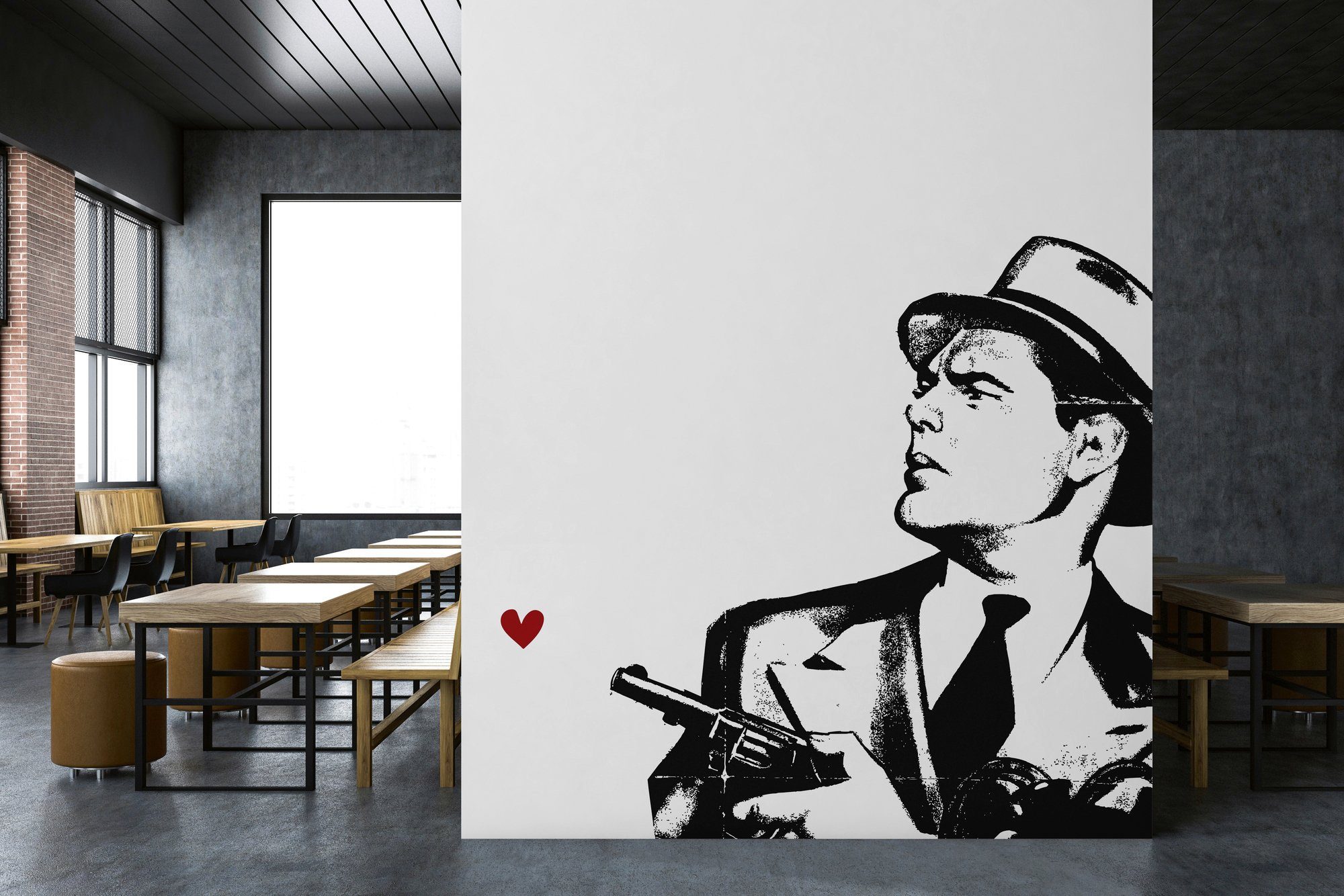 living walls Fototapete ARTist Don`t you dare !, (Set, 2 St), Vlies, Wand, Schräge