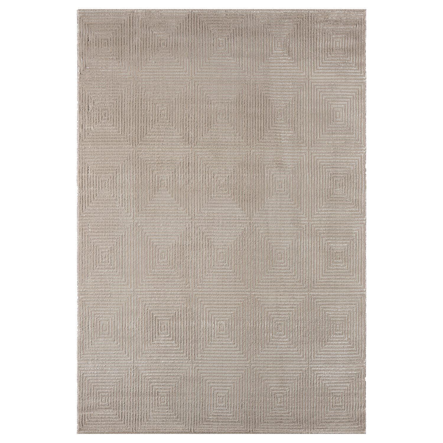 Vimoda Designteppich Wohnzimmer Boho Design 3D Raute Hoch-Tief-Effekt, Rech günstig online kaufen