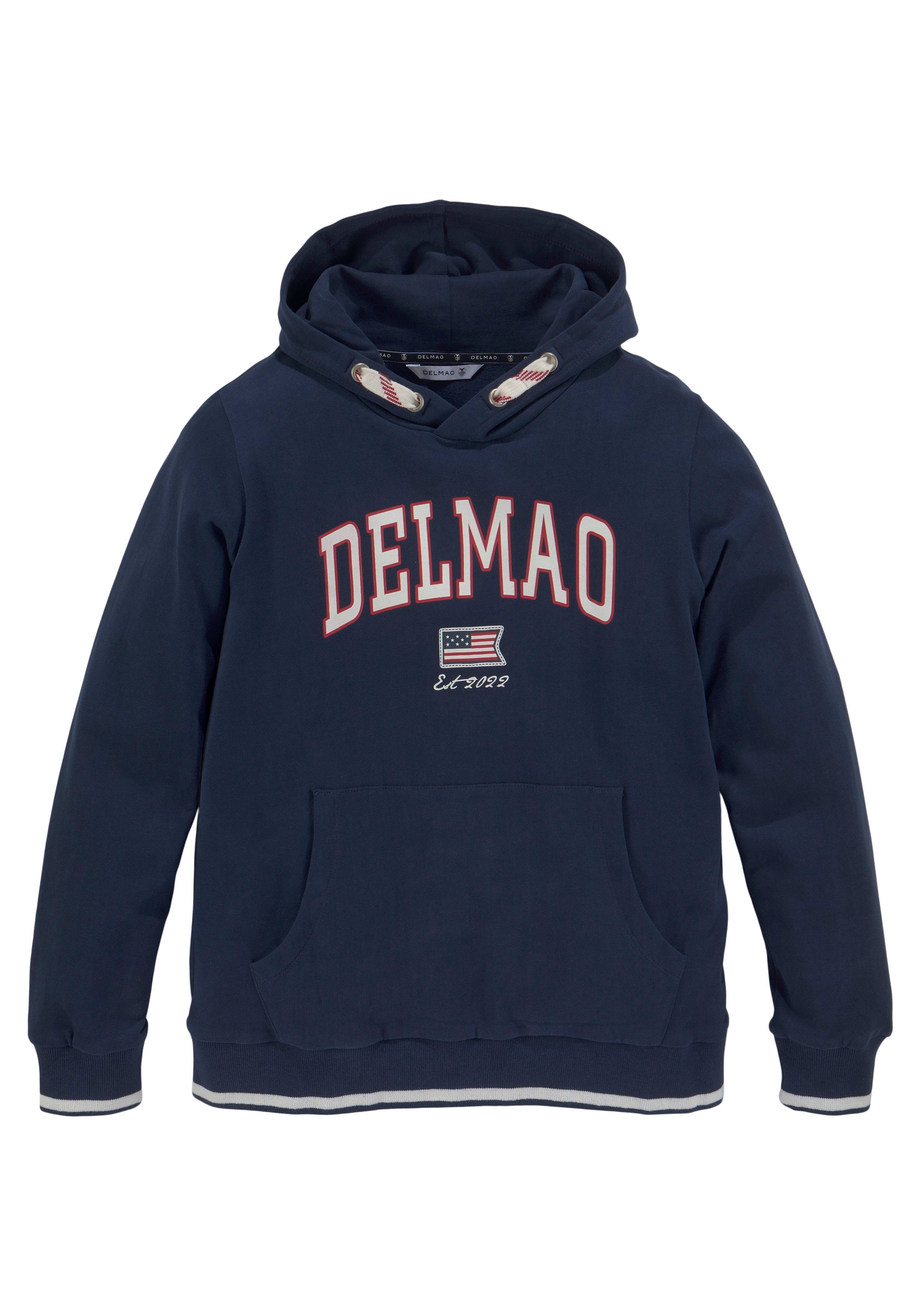 DELMAO Logo-Sweathirt Delmao der Jungen, Marke neuen für Kapuzensweatshirt