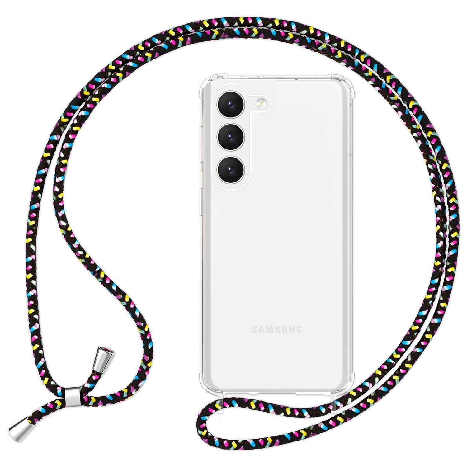 Nalia Backcover Samsung Galaxy S23 Plus 16,8 cm (6,6 Zoll), Klare Hybrid Hülle mit Kette / Schutzhülle zum Umhängen / Handyband