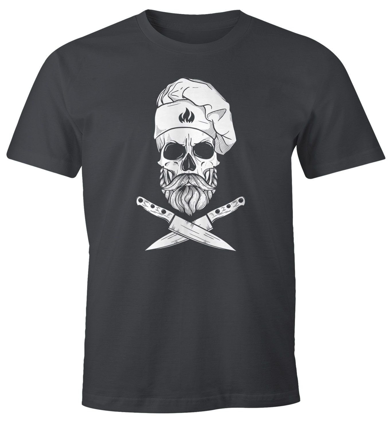 MoonWorks Print-Shirt Herren T-Shirt Grillen Koch günstig online kaufen