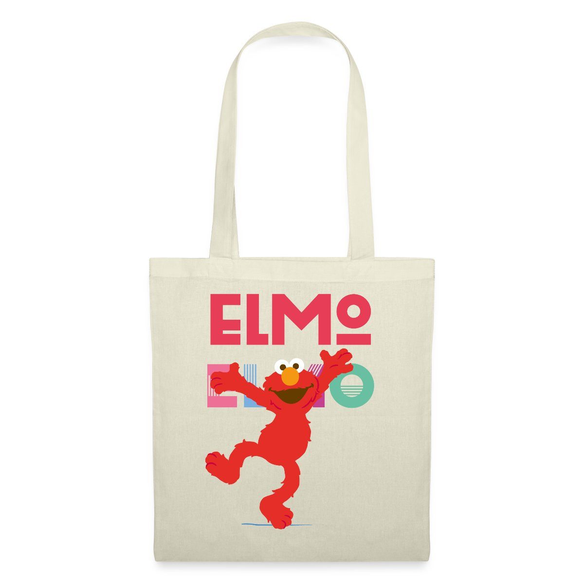 Spreadshirt Sesamstraße Elmo Einkaufstasche | Baumwolltasche Mit Motiv, 10 Liter Fassungsvermögen
