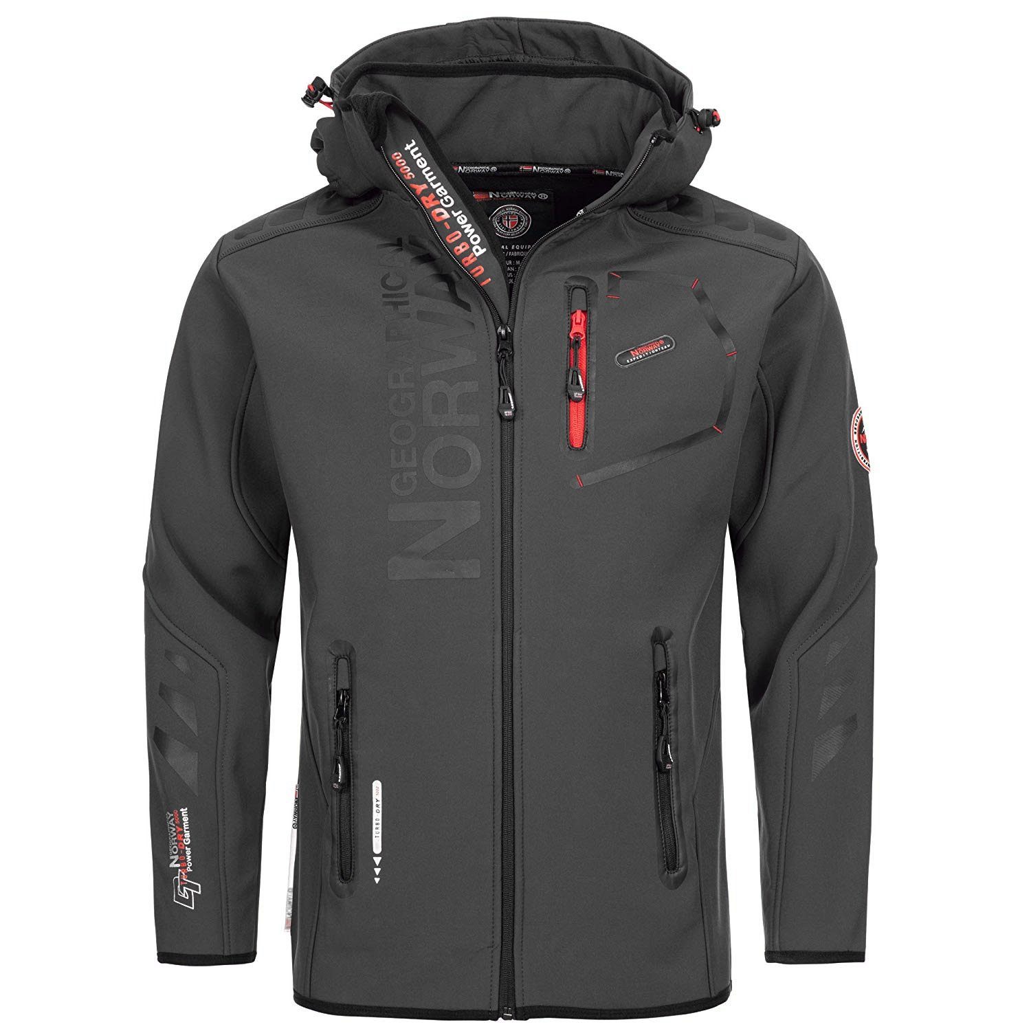 Geographical Norway Softshelljacke Vantaa Herren Softshell Jacke Outdoor Funktionsjacke Grau