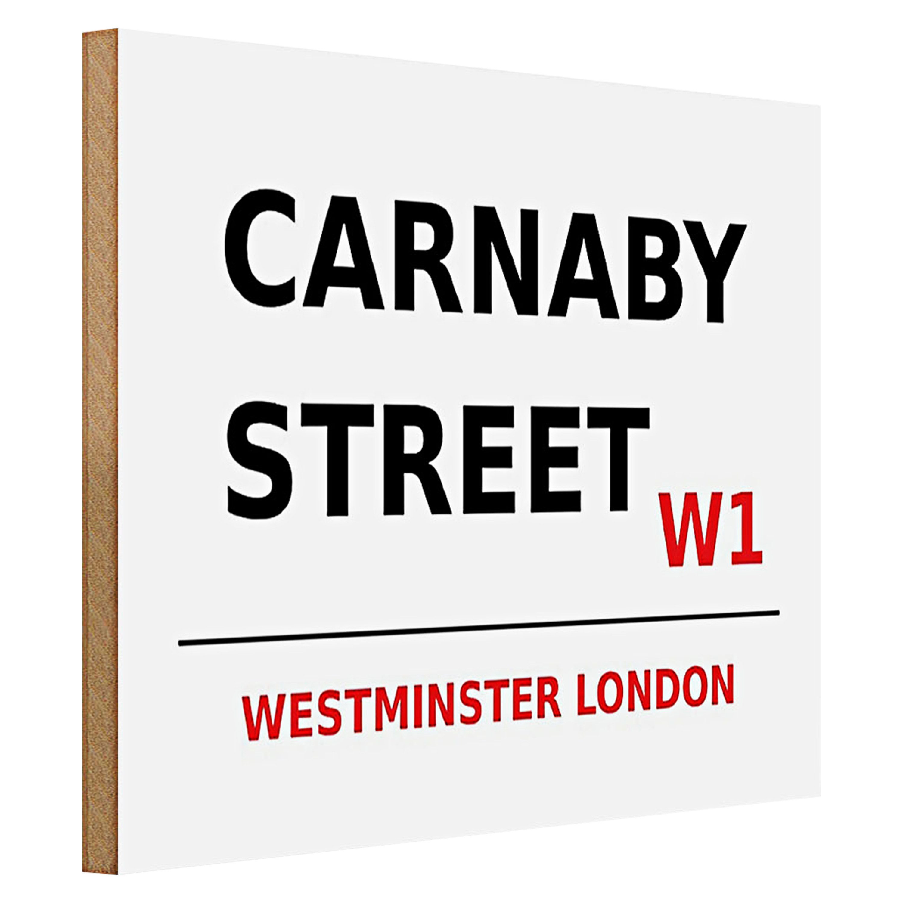 Roomando Holzbild London 40x30cm Westminster Carnaby Street W1