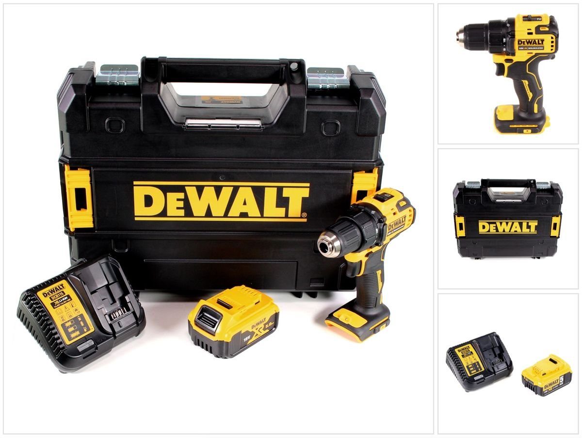 DeWalt Säulenbohrmaschine DCD 708 P1T Akku Bohrschrauber 18 V Li-Ion Brushless in TSTAK Box + 1