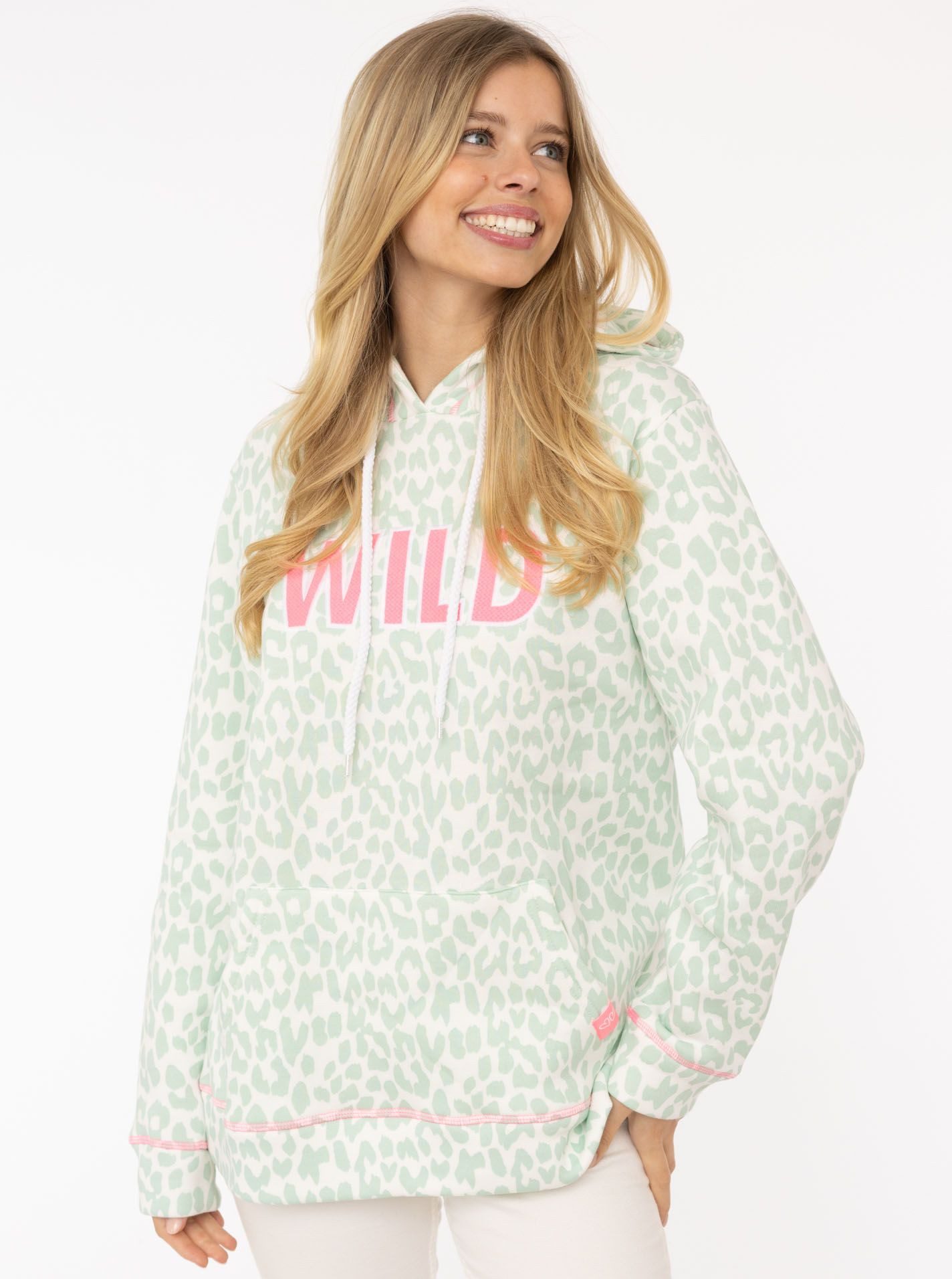 Zwillingsherz Hoodie "Leo Pastell" Leomuster und günstig online kaufen
