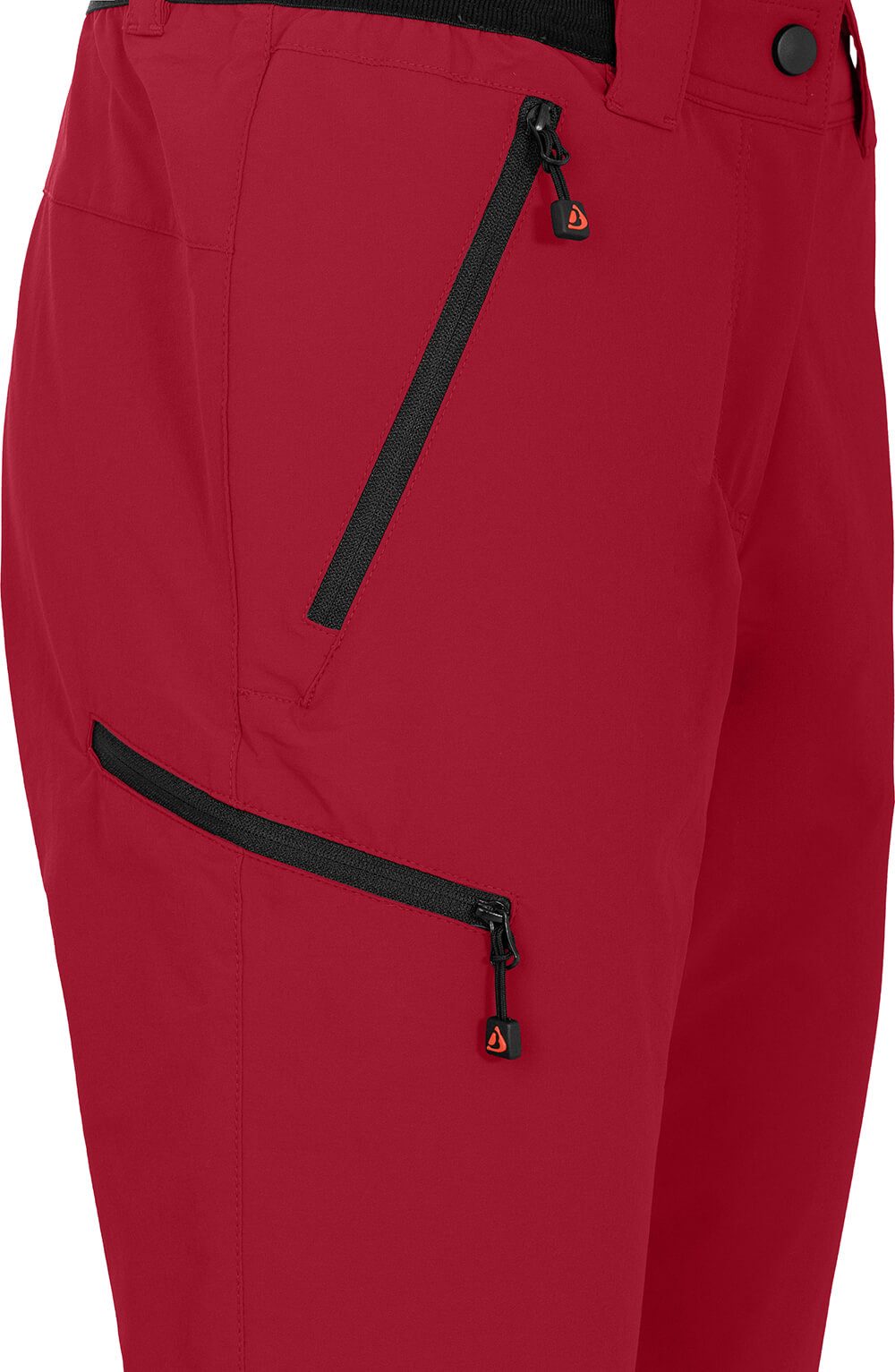 Bergson Outdoorhose VIDAA COMFORT Capri (slim) Damen 3/4 Wanderhose, leicht, strapazierfähig, Normalgrößen, rot – Bild 3 von 4
