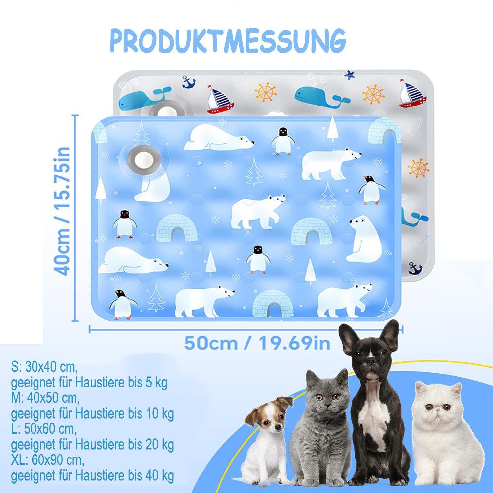 Thumbnail - Ledander Hundematte 2 Stück Kühlmatte für Hunde Hundekühlmatte,Sommer Haustiermatte, Selbstkühlende Hundematte, Kühldeck...