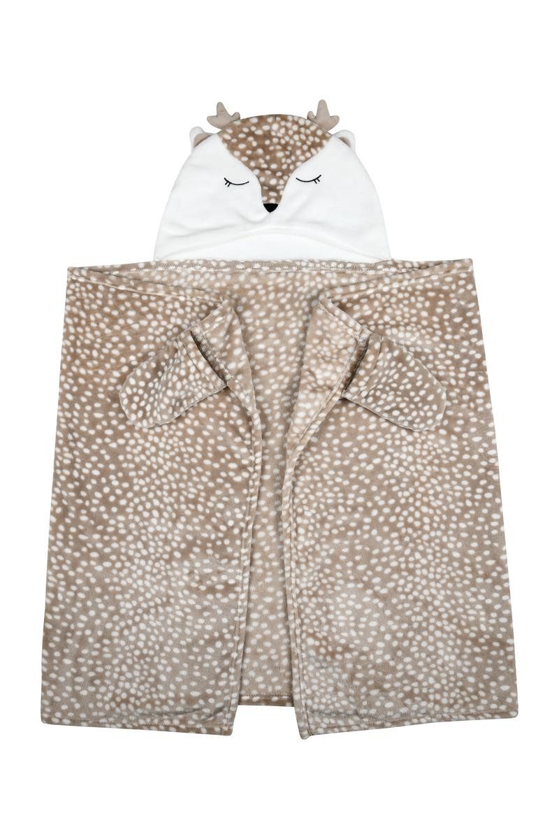 Kinderdecke Kinderdecke mit Ärmeln GABIN, Reh, 75 x 150 cm, STOF