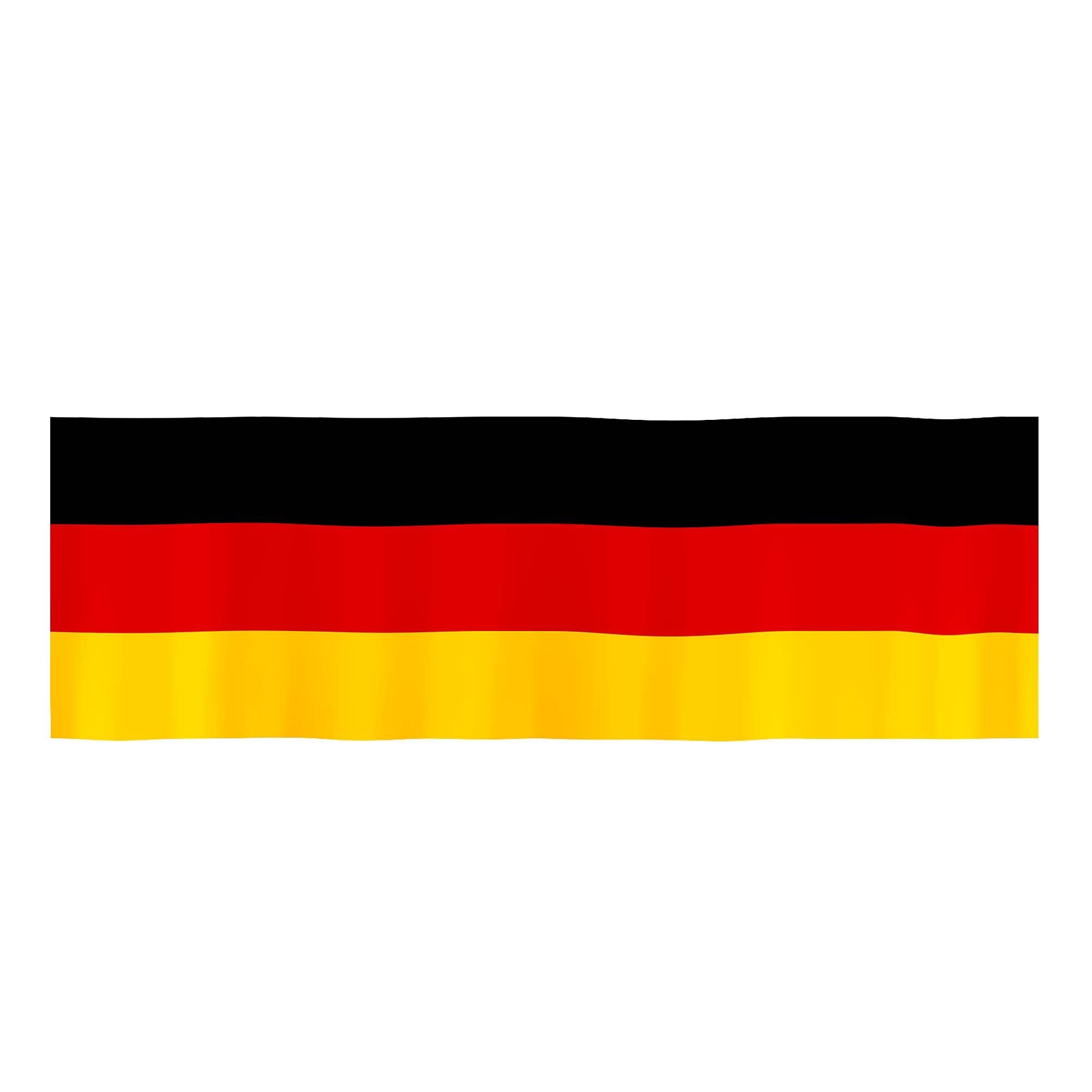 Taffstyle Fahne Deutschland XXL Balkonfahne 300cm x 90cm Flagge, Fahne Groß Schwarz Rot Gold Fussball EM WM Länderflagge Fanartikel