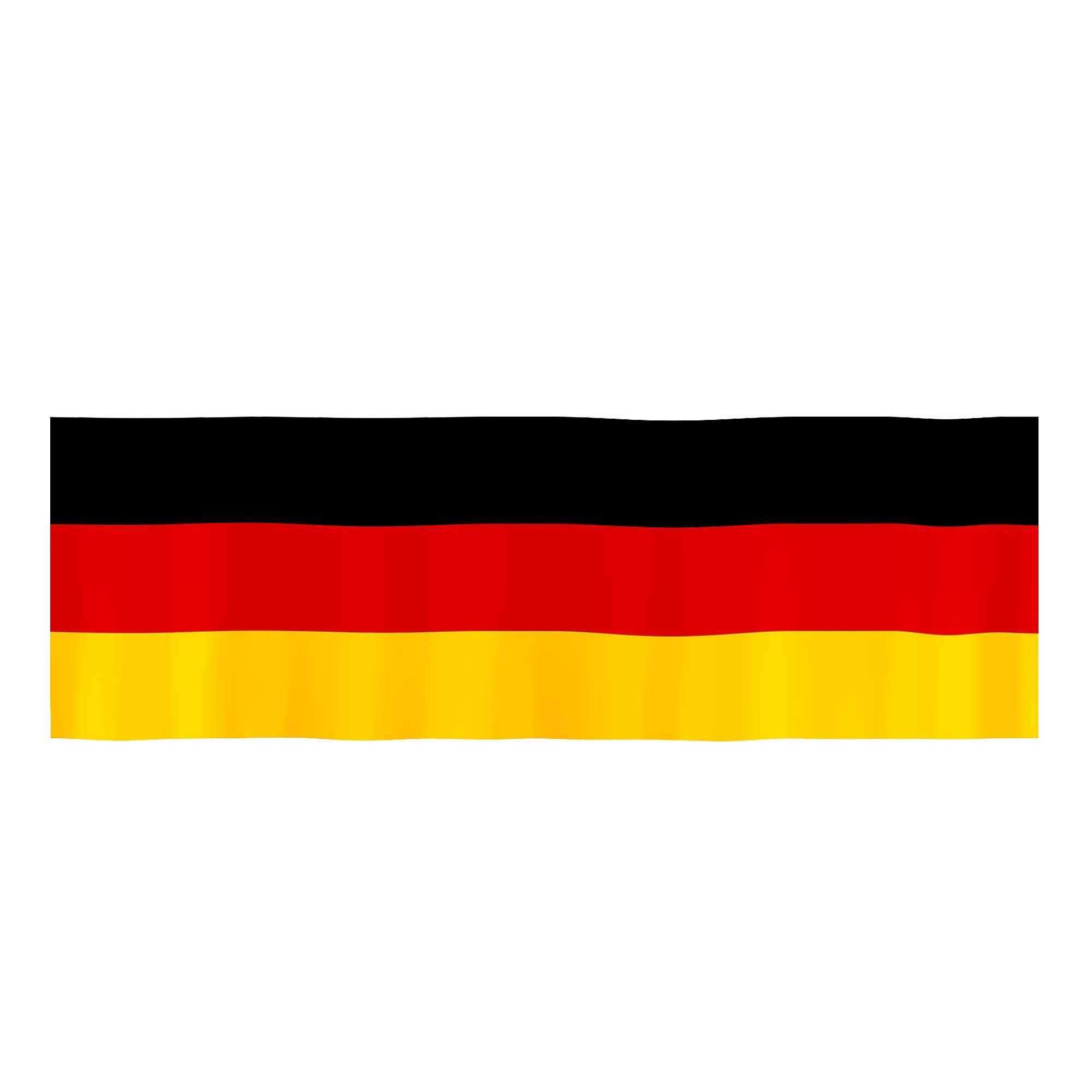 Taffstyle Fahne Deutschland XXL Balkonfahne 300cm x 90cm Flagge, Fahne Groß  Schwarz Rot Gold Fussball EM WM Länderflagge Fanartikel