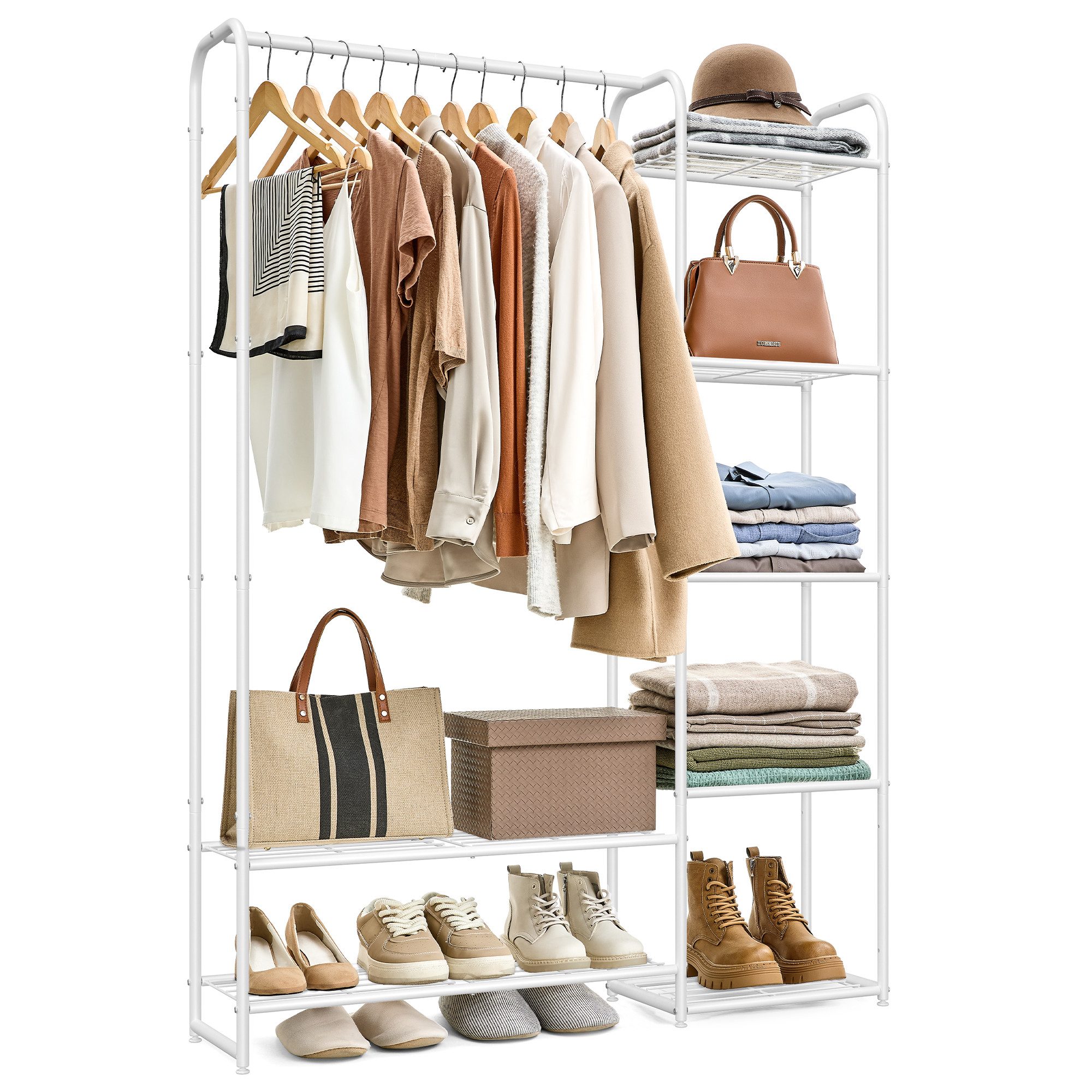 SONGMICS Kleiderständer offener Kleiderschrank, Garderobenständer mit Ablag günstig online kaufen