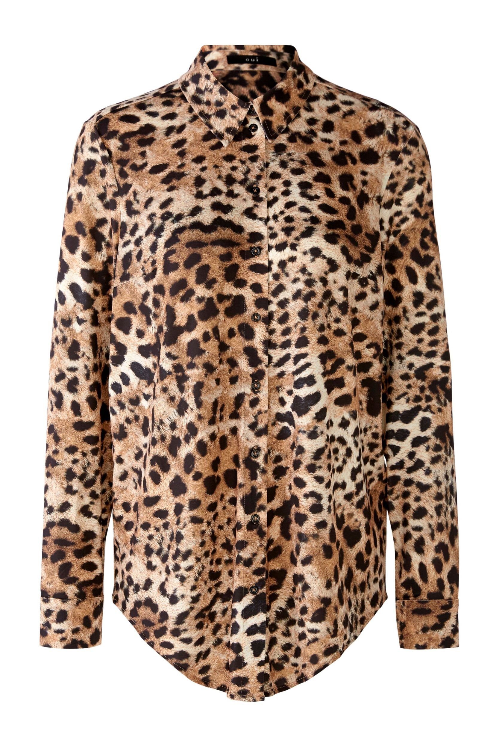 Druckbluse Hemdbluse in fließender Silky Touch Ware