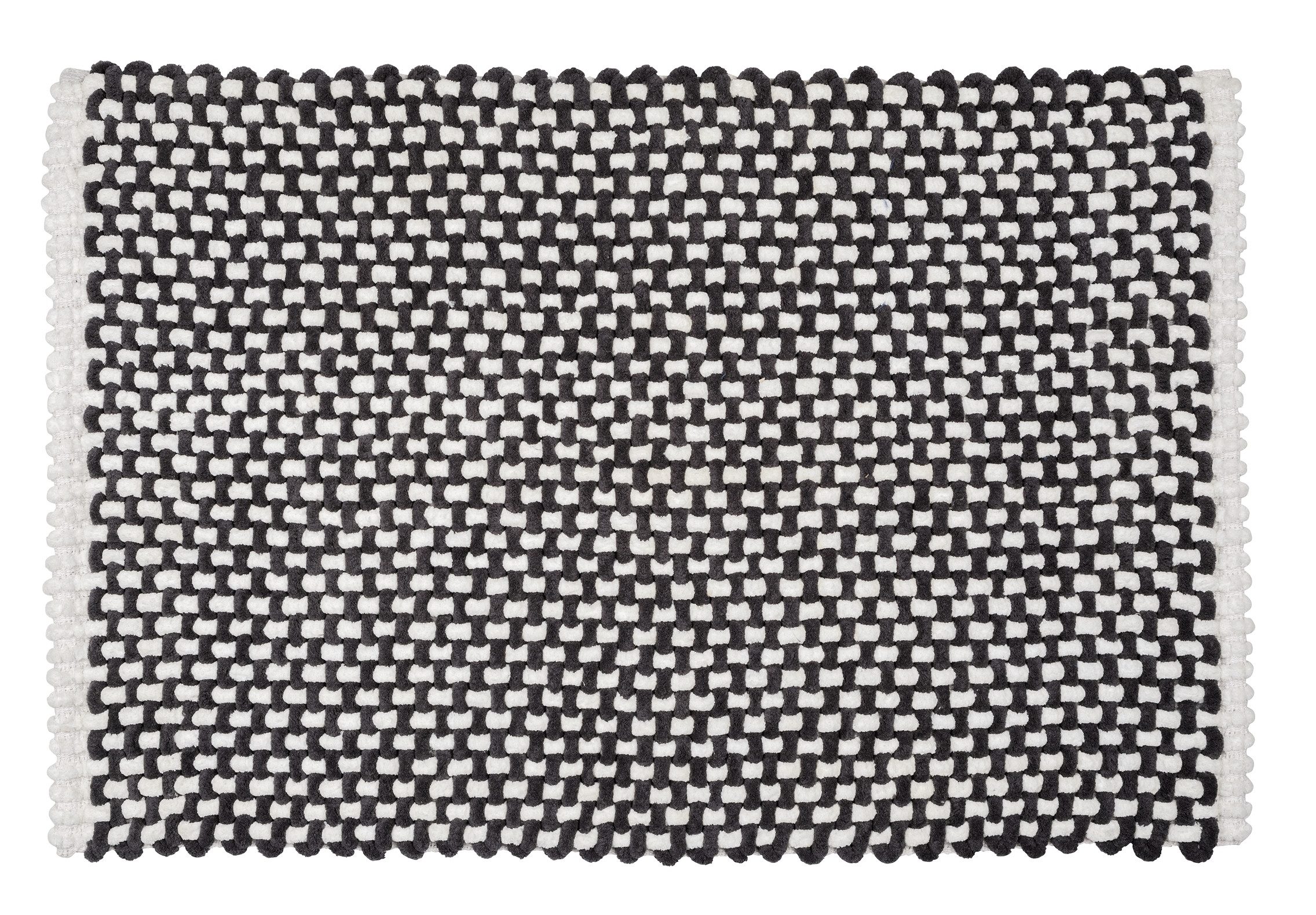 WENKO Badematte Covelo, Höhe 20 mm, rutschhemmend beschichtet, Materialmix, rechteckig, mit Webstruktur, fusselfrei, hohe Feuchtigkeitsaufnahme