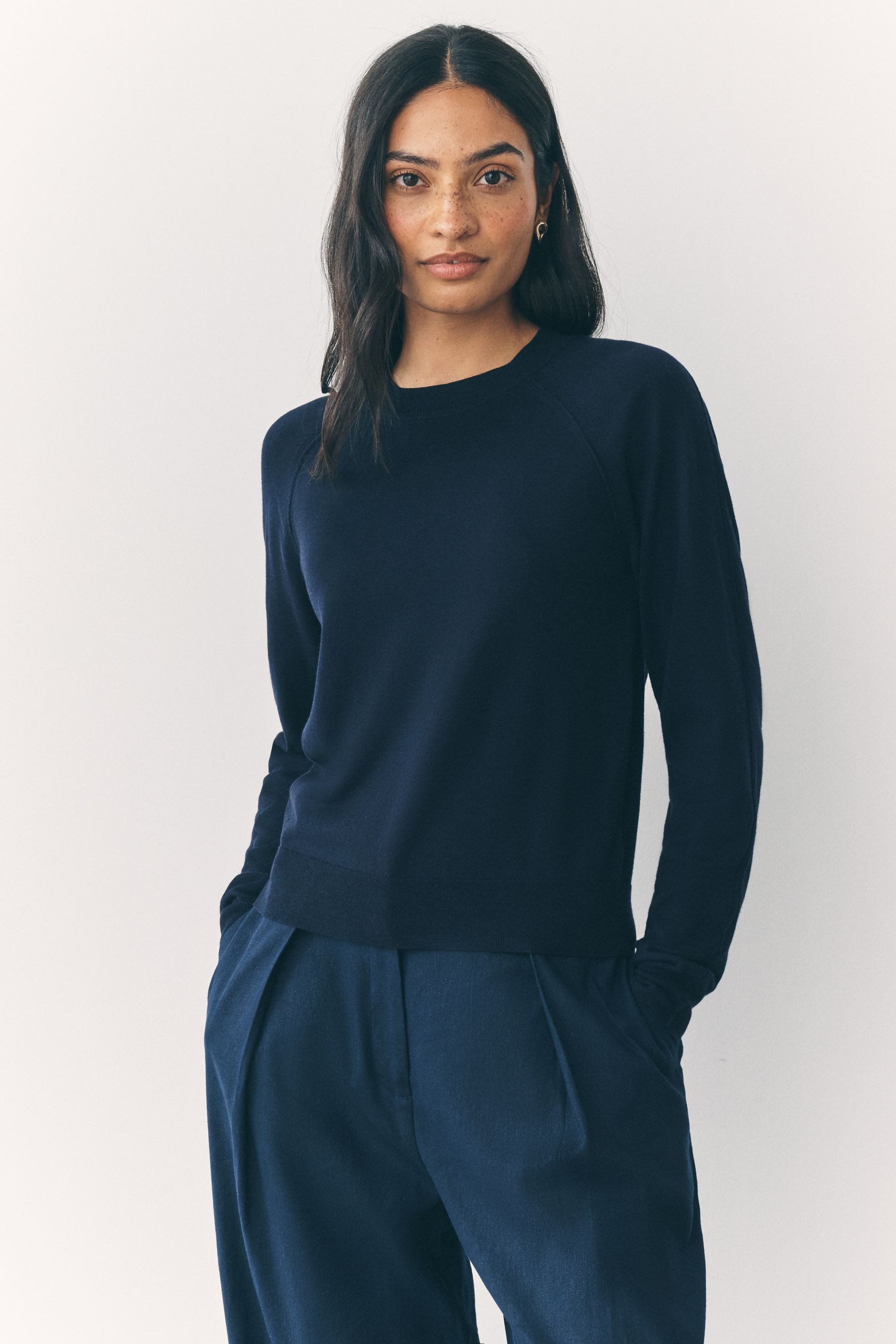 Next Rundhalspullover Weicher Strickpullover mit Rundhalsausschnitt (1-tlg) günstig online kaufen