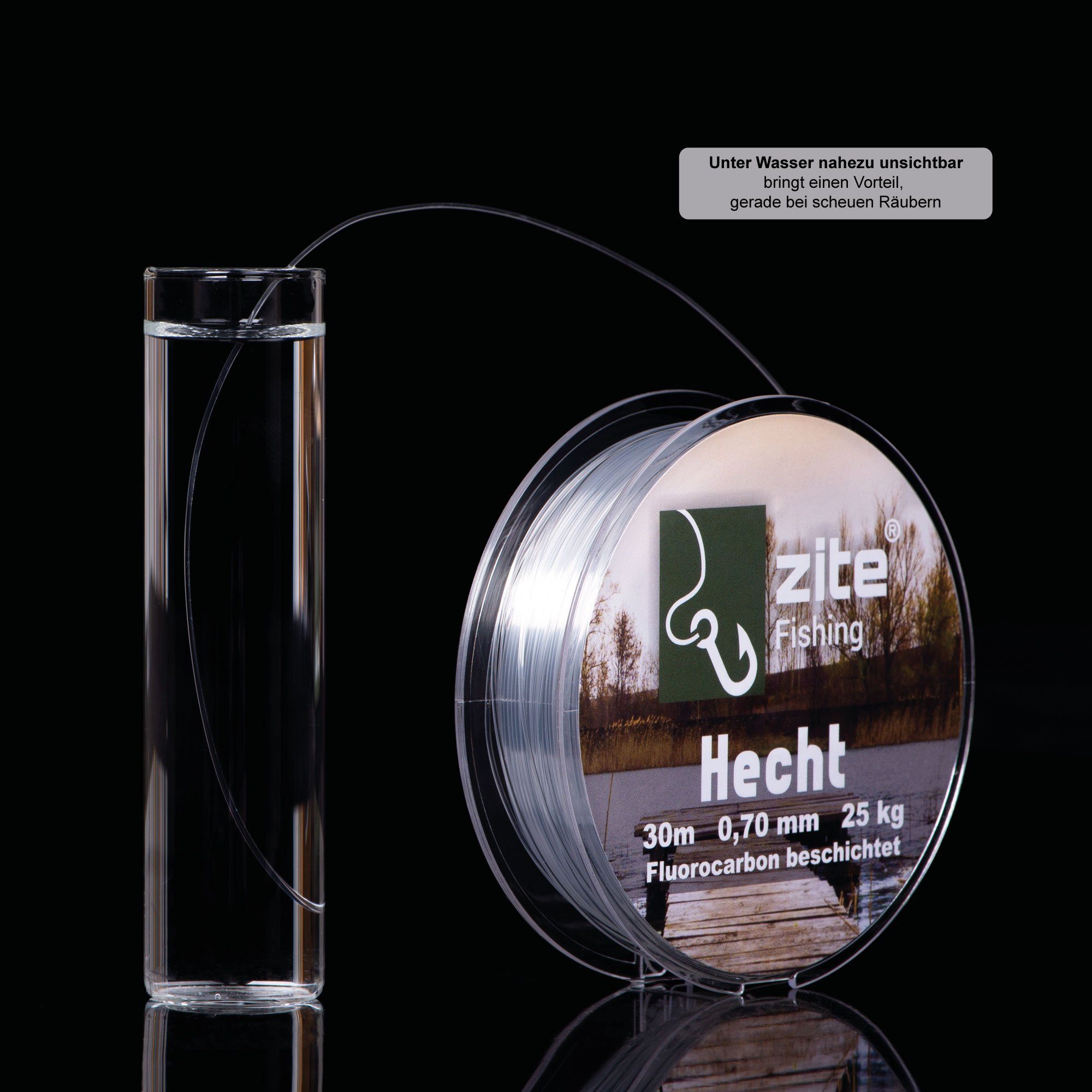 Zite Vorfachschnur Fluorocarbon Hecht 0,7mm 30m beschichtete Angelschnur