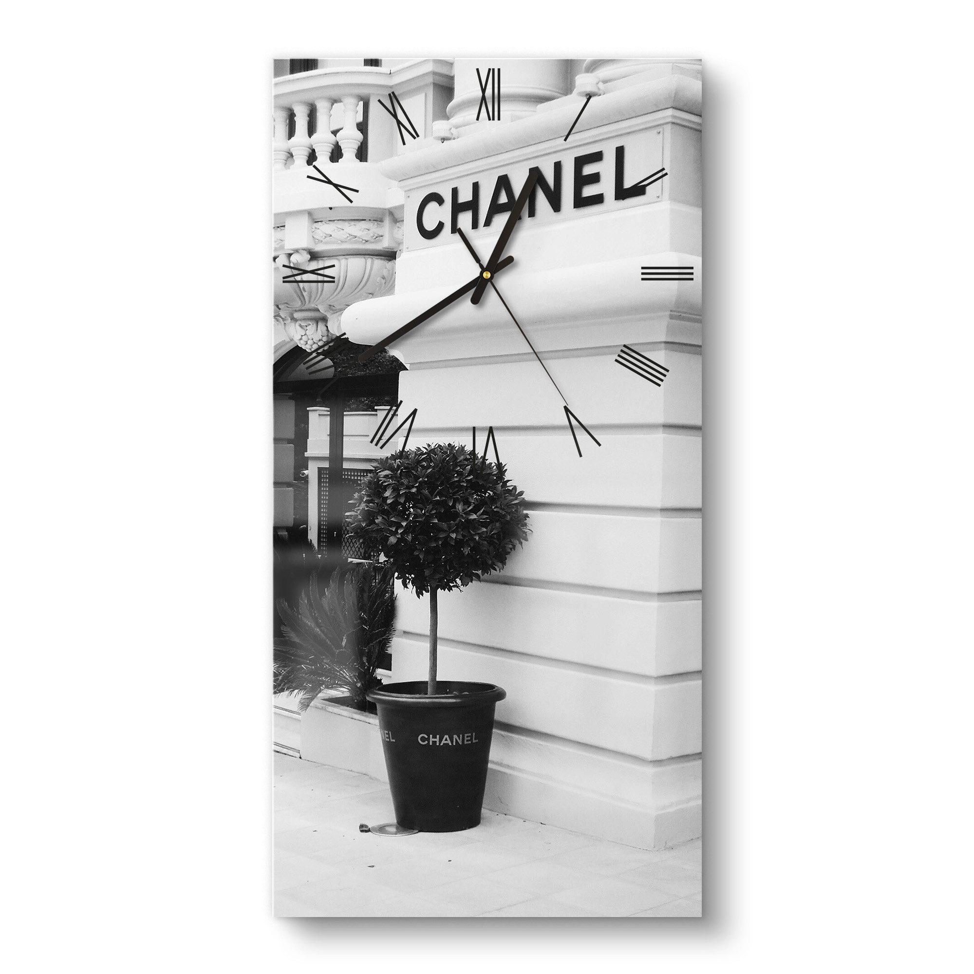 DEQORI Wanduhr 'Chanel Eleganz' (Glas Glasuhr modern Wand Uhr Design Küchen günstig online kaufen