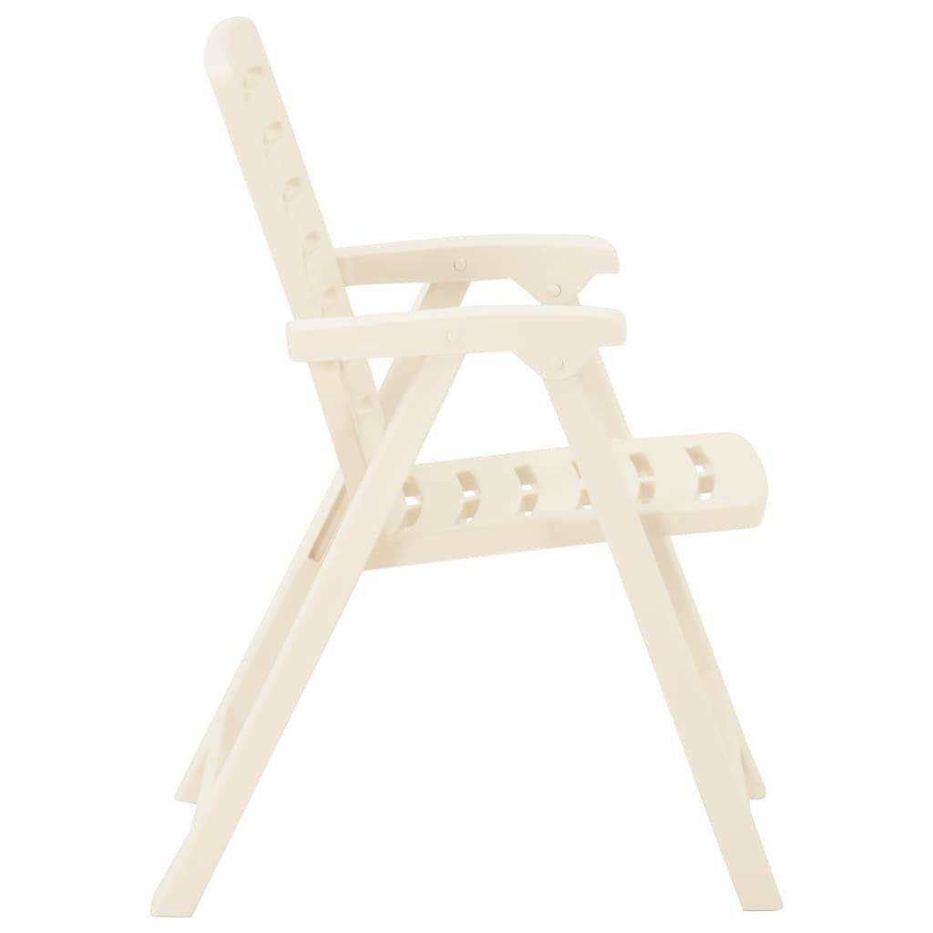 Kunststoff Gartenstühle Weiß Weiß St) vidaXL Gartenstuhl (2 Stk. | Weiß 2