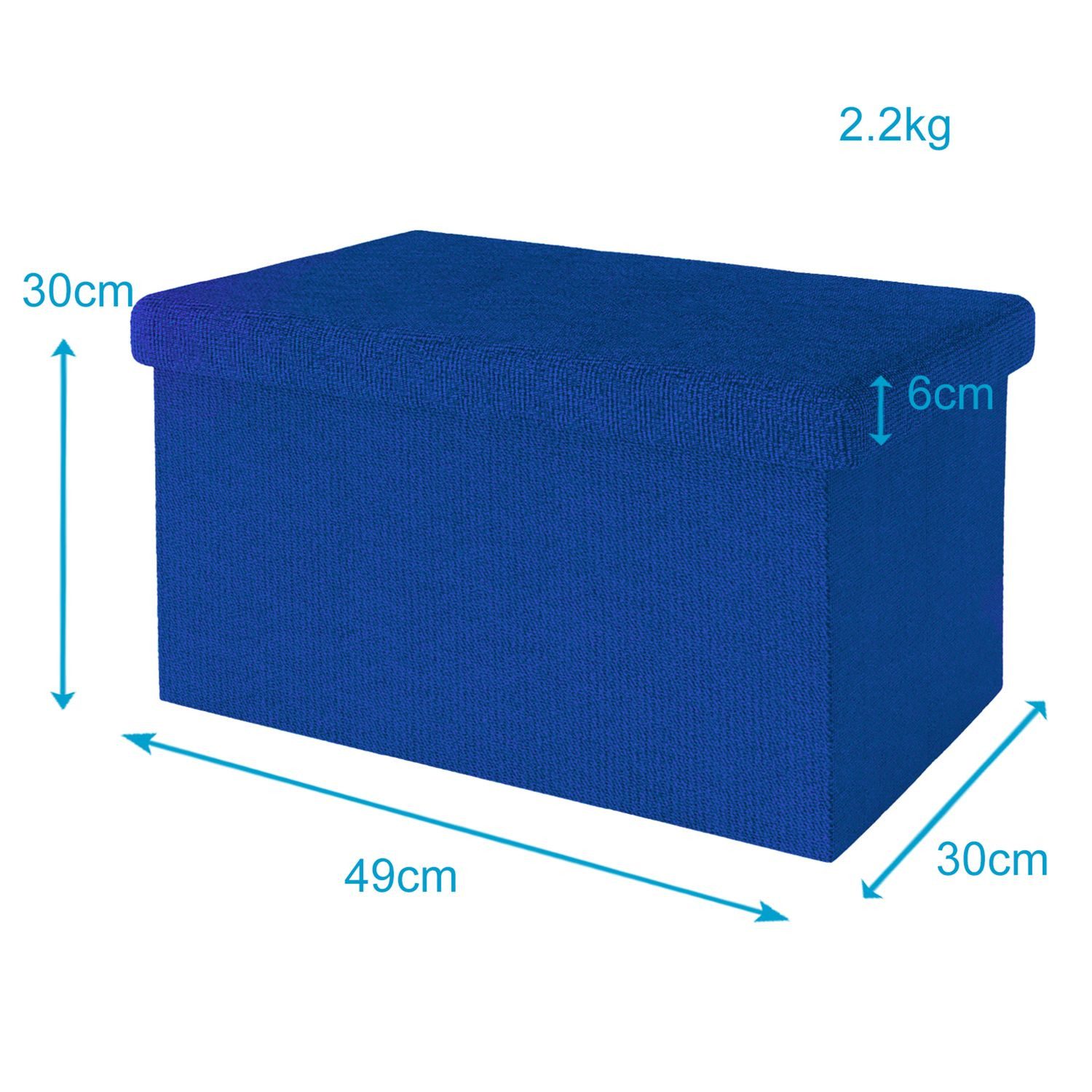 Intirilife Sitzhocker (Sitzwürfel mit Stauraum 49x30x30 günstig online kaufen