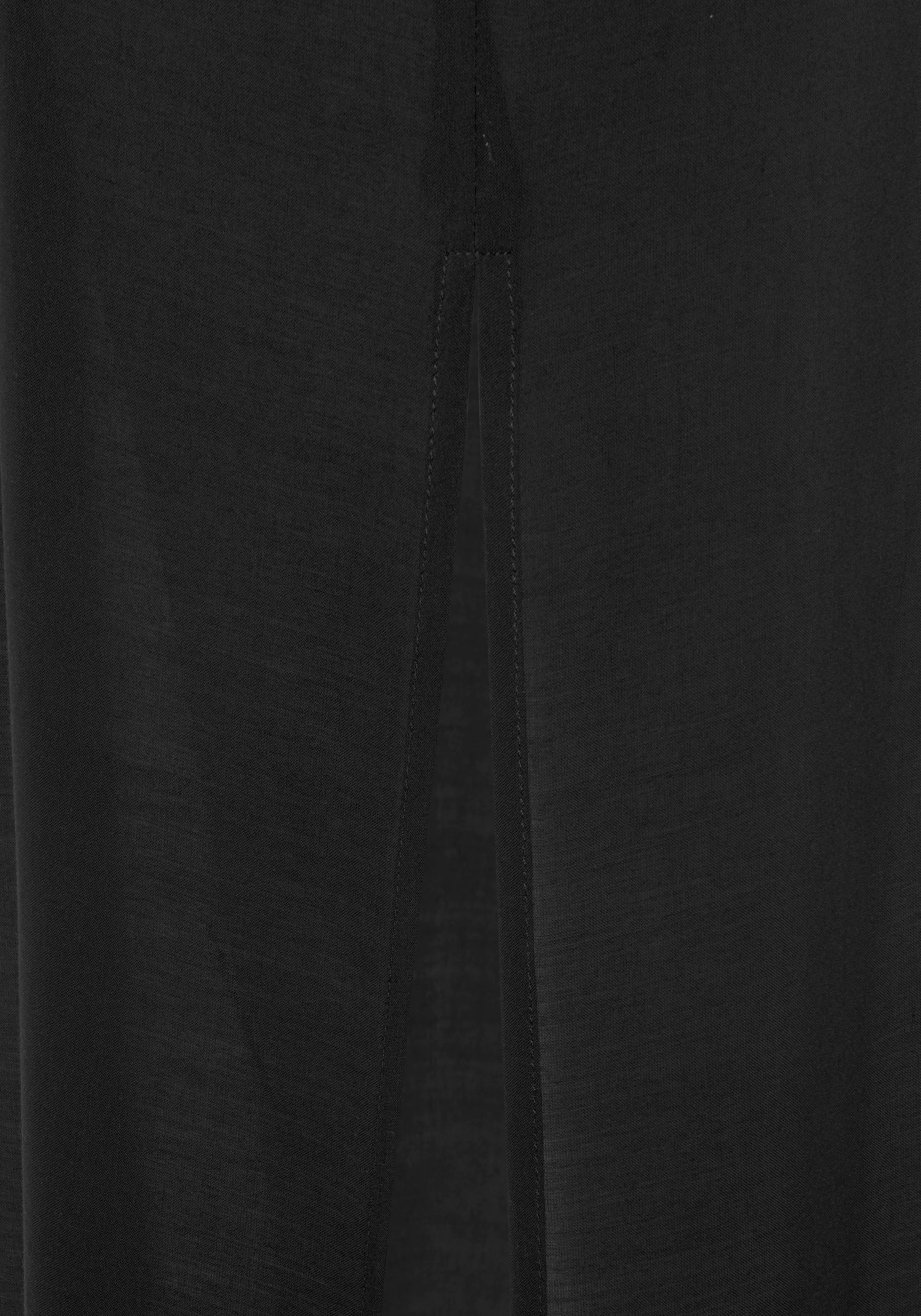 LASCANA Strandkleid aus leicht transparenter Webware, Maxikleid mit Schlitz, Sommerkleid