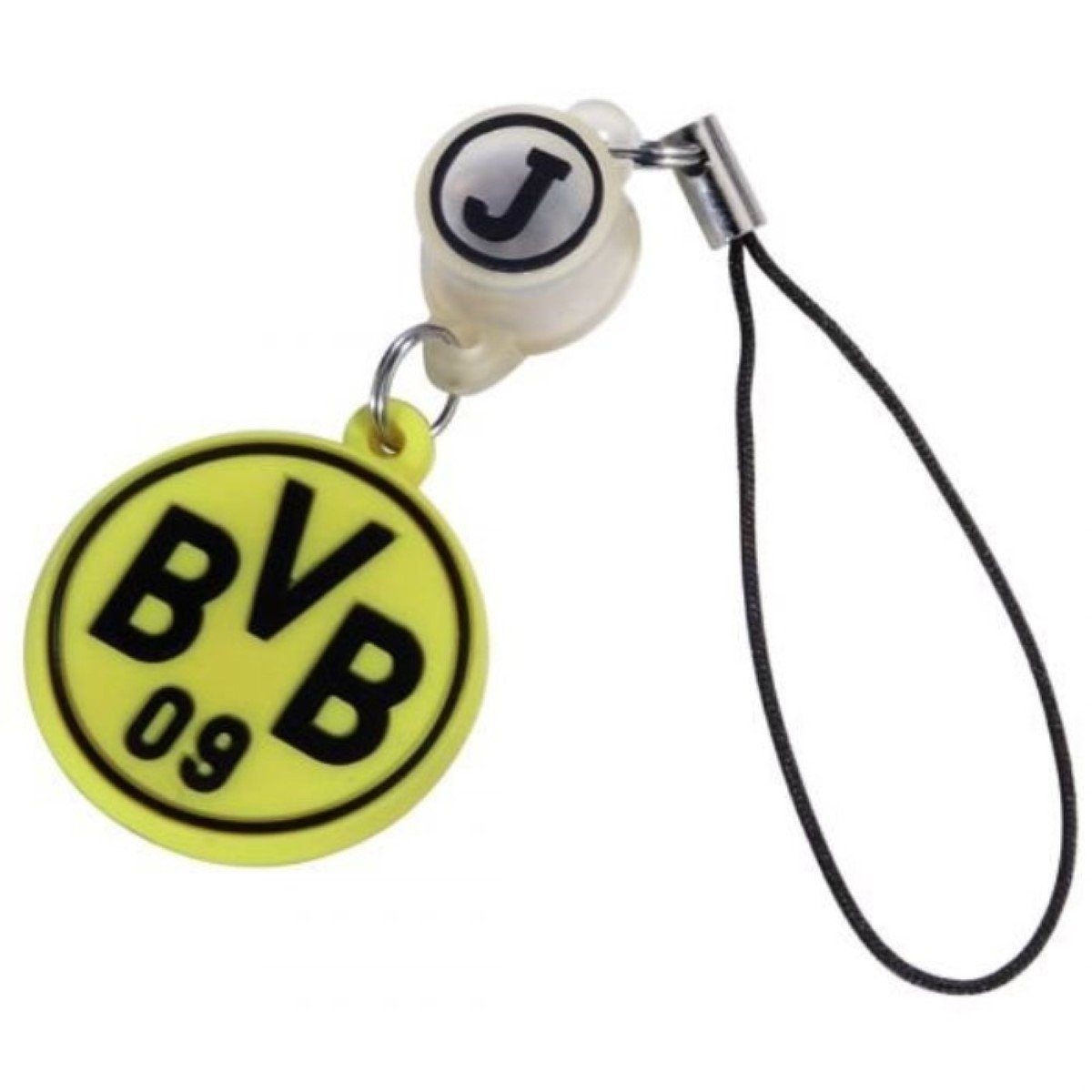 j-straps Handyhülle Taschen-Anhänger BVB Logo Borussia Dortmund, Handy-Schmuck Ring für Smartphone Handy Digital-Kamera Tasche etc.