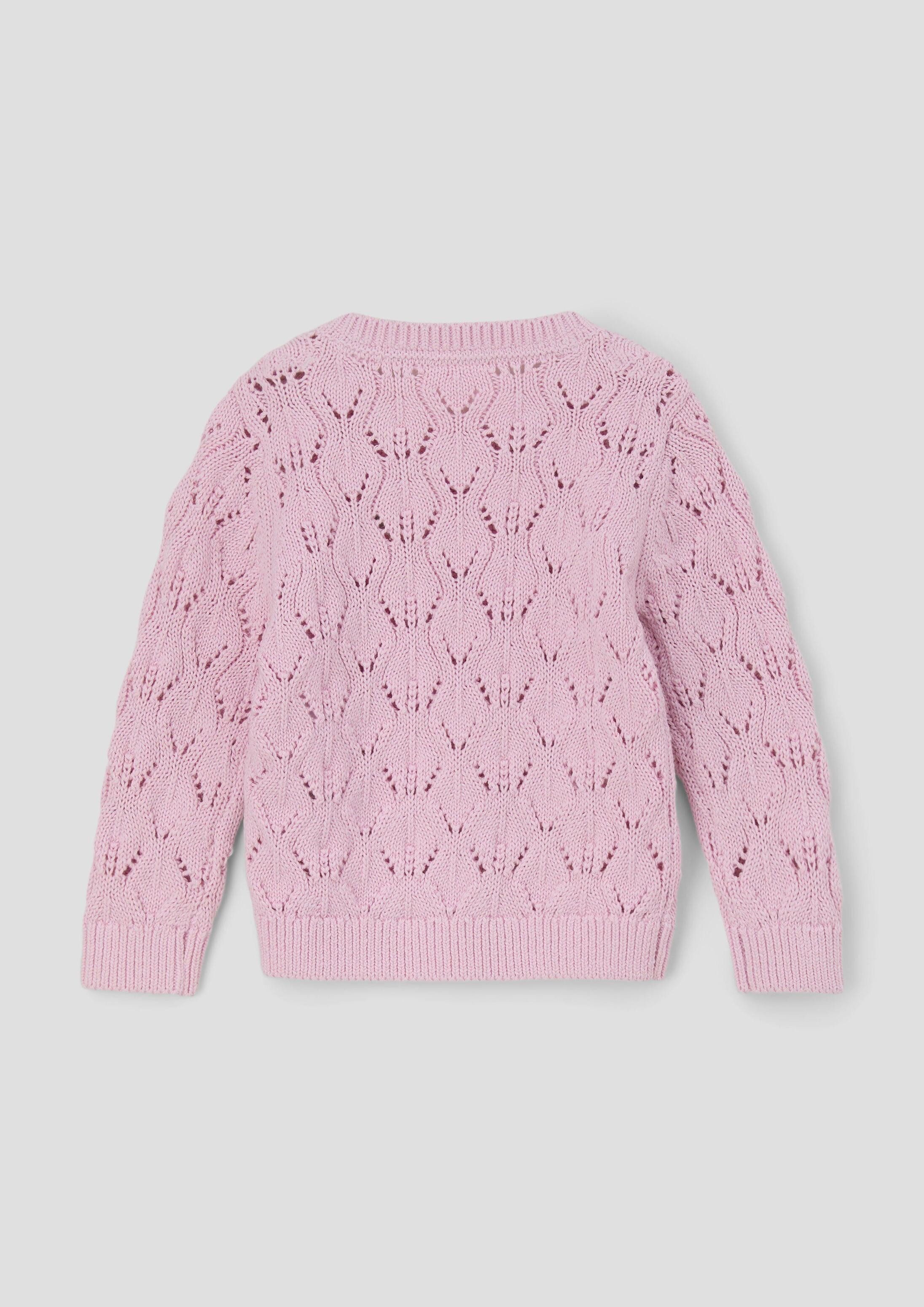s.Oliver Longpullover Strickpullover Strickpullover mit Stickerei