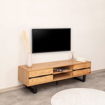 Terra Home Lowboard Terra Home TV-Lowboard Sigurd 160 cm, Braun, Kommode für Fernseher und Wohnzimmer