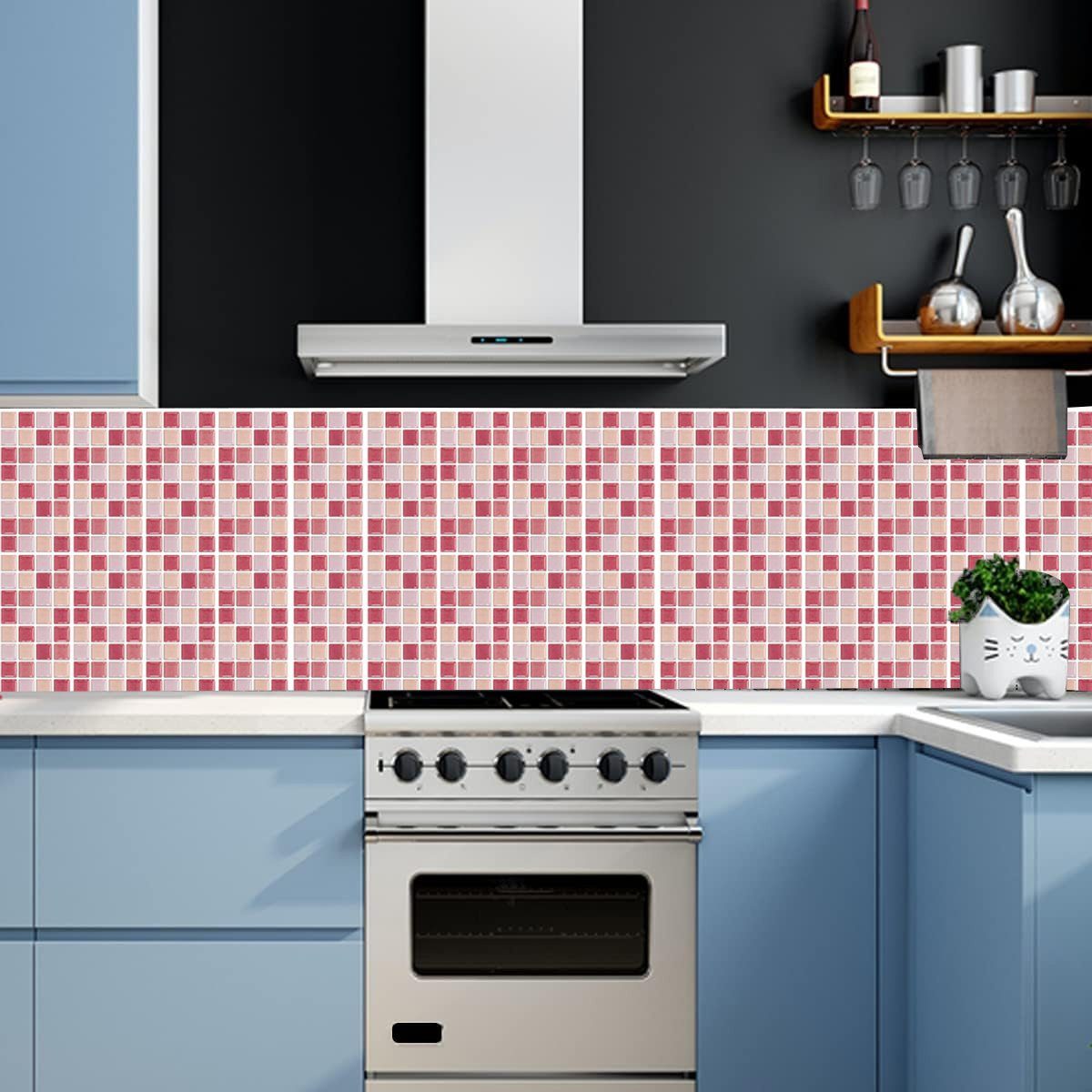 Mosaik Küche Mehrfarbig Fliesenaufkleber Wandfliese Jormftte 3 und Bad Aufkleber,für Wandtattoo