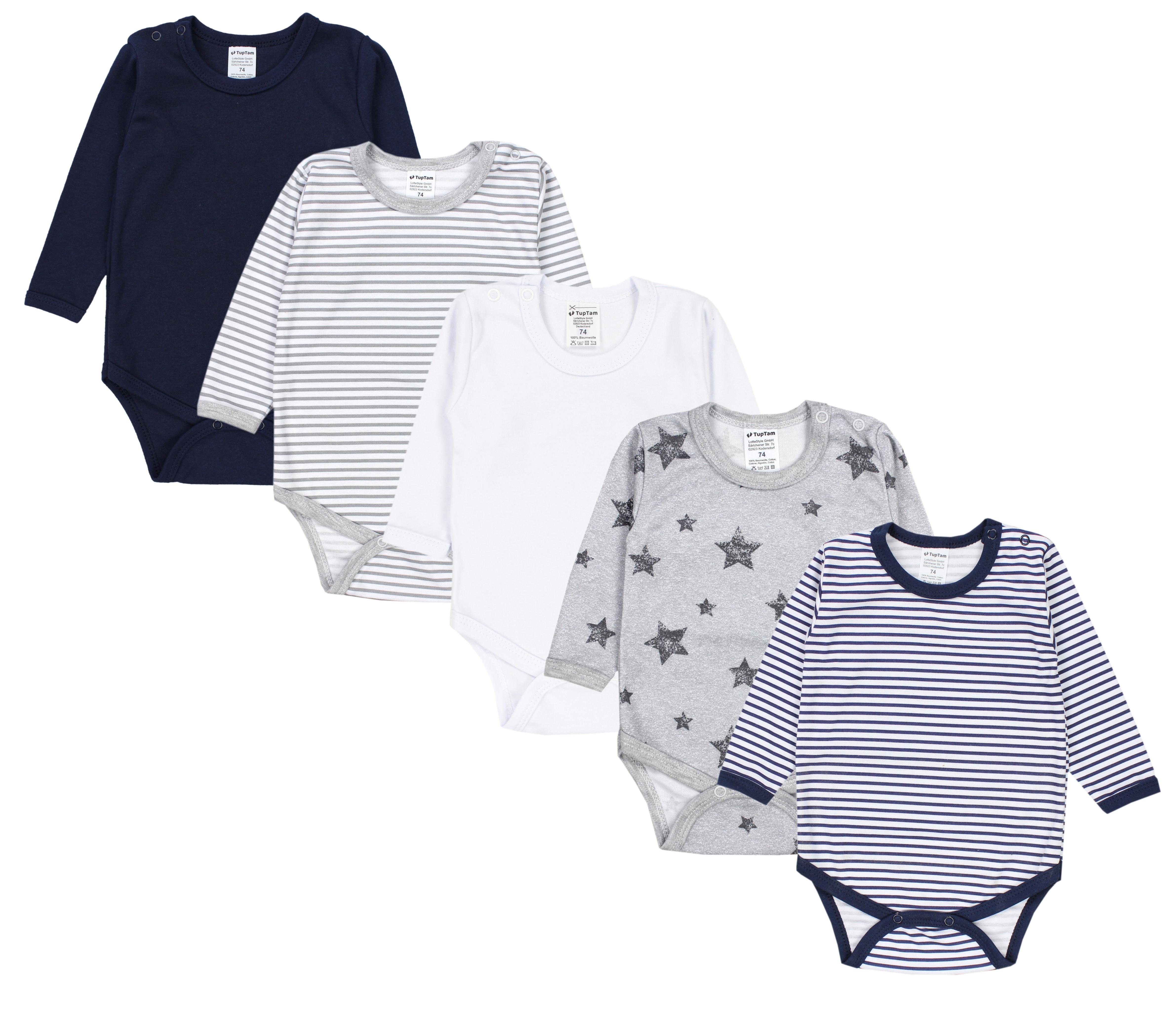 Unifarben Langarmbody Body Farbenmix 5er Pack TupTam Langarm 4 Jungen TupTam Baby