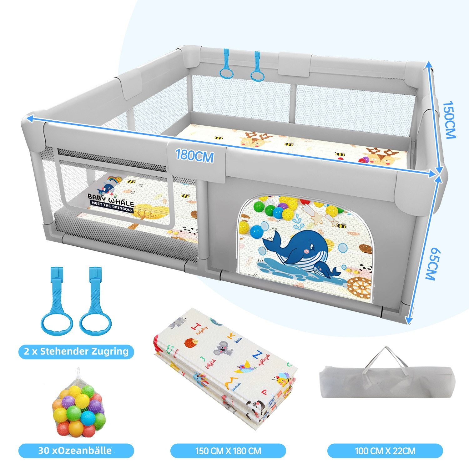 SEHAUSEU Laufgitter Laufstall Baby Krabbelgitter mit günstig online kaufen