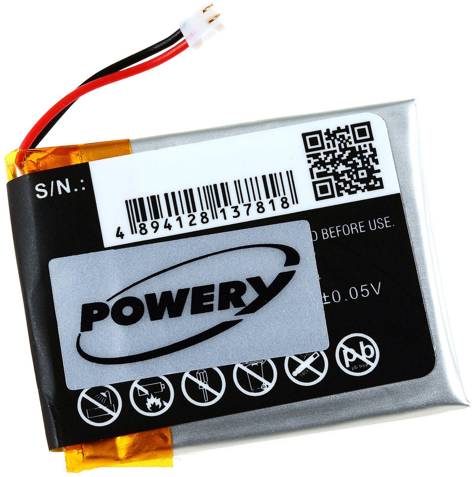 Powery Akku für Garmin Fenix 3 Akku 300 mAh (3.7 V)